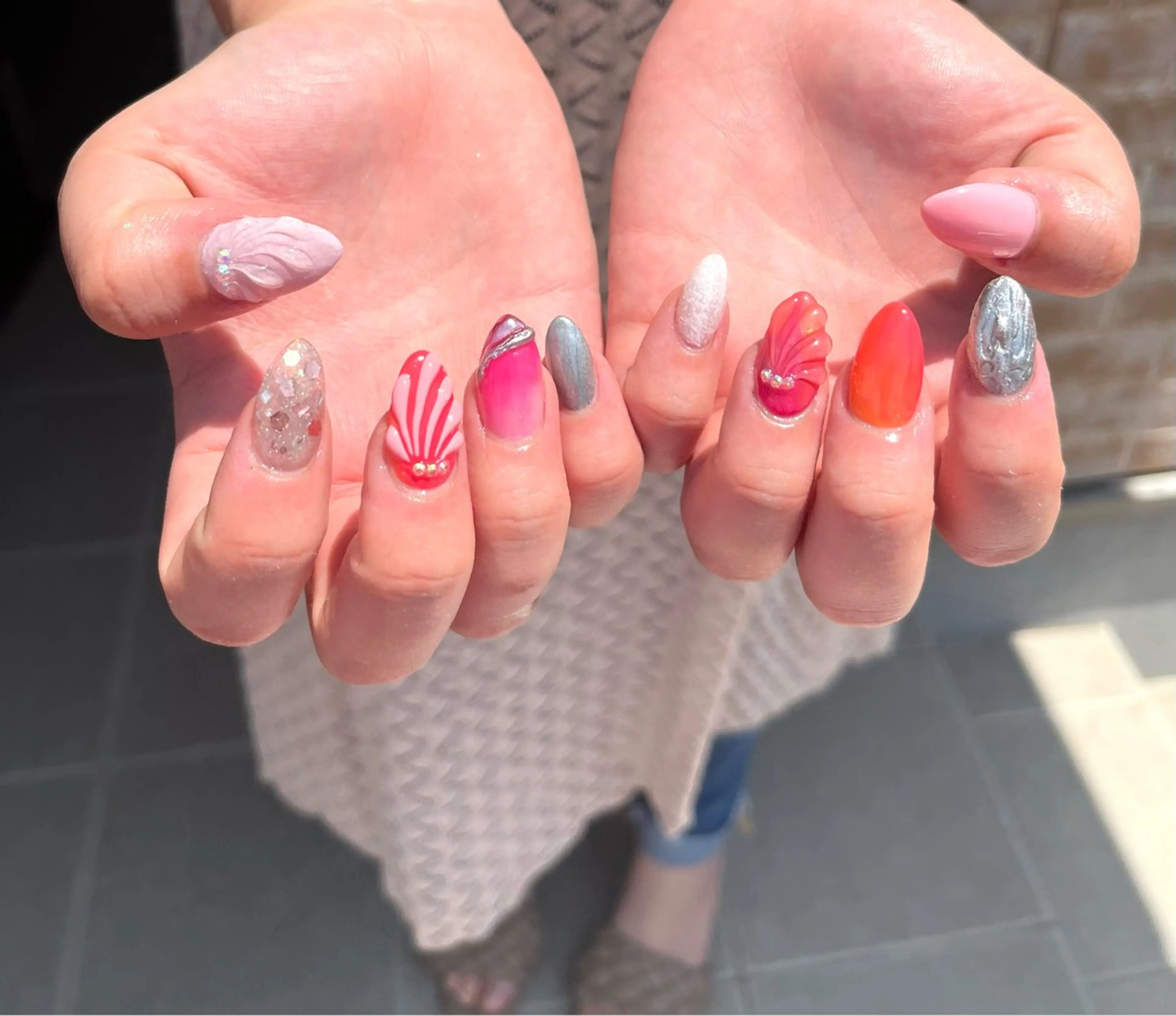 ショート カラー キッズ ネイル 2DY NAIL SALONのネイルデザイン