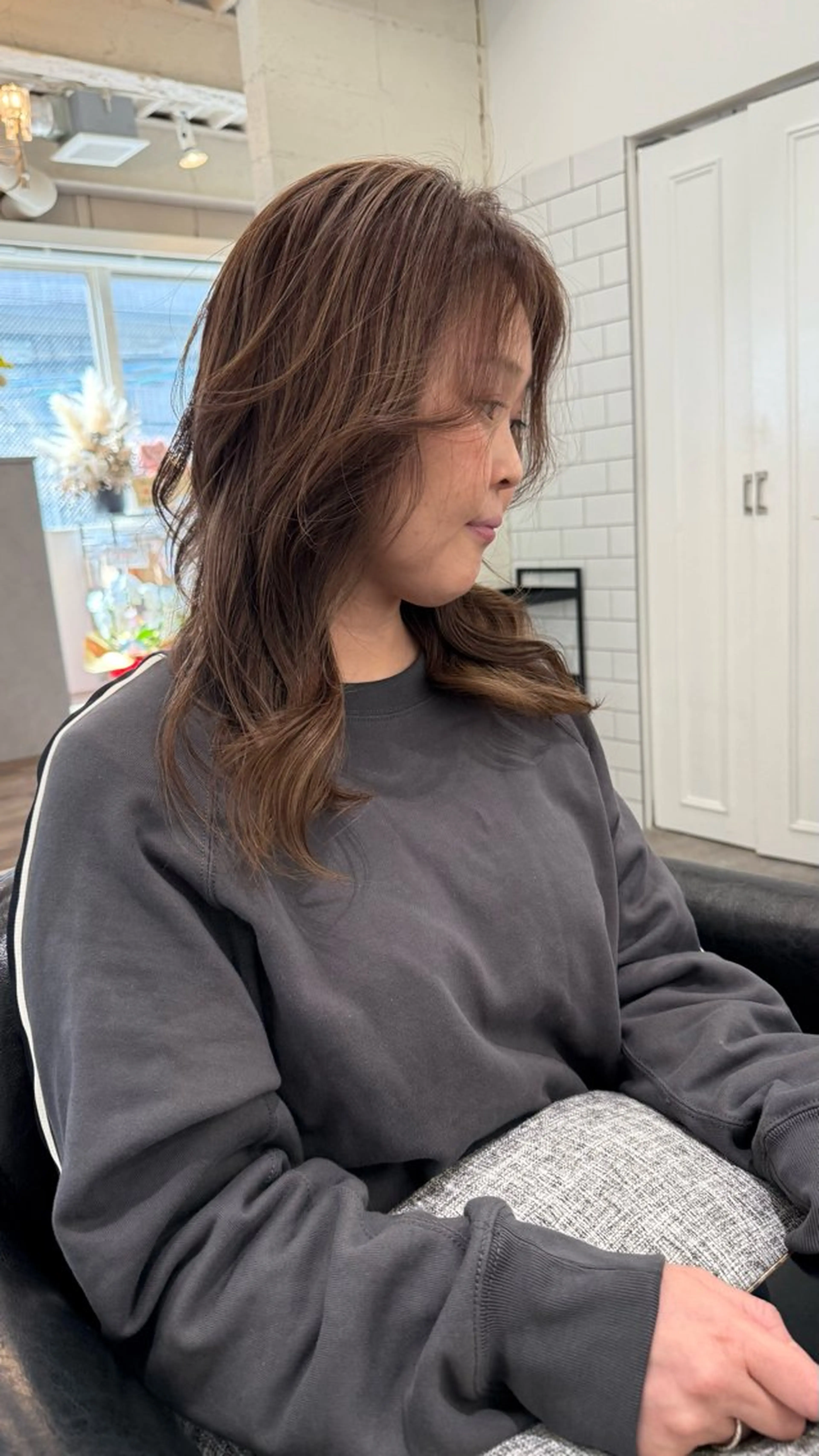 セミロング バレイヤージュモデル 募集👒ヨンスクのヘアスタイル