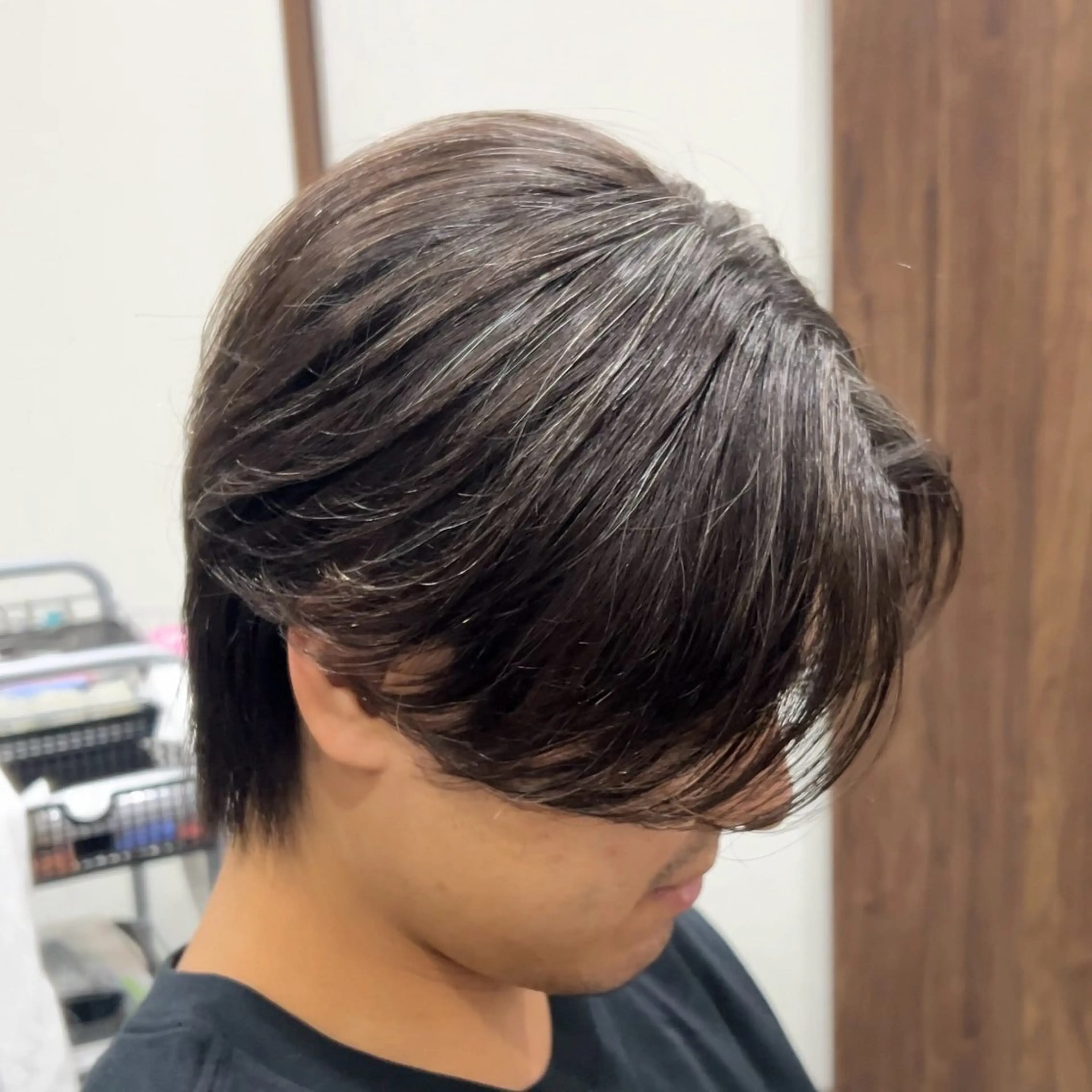 ミディアム メンズ 縮毛矯正 福井 太暉のヘアスタイル