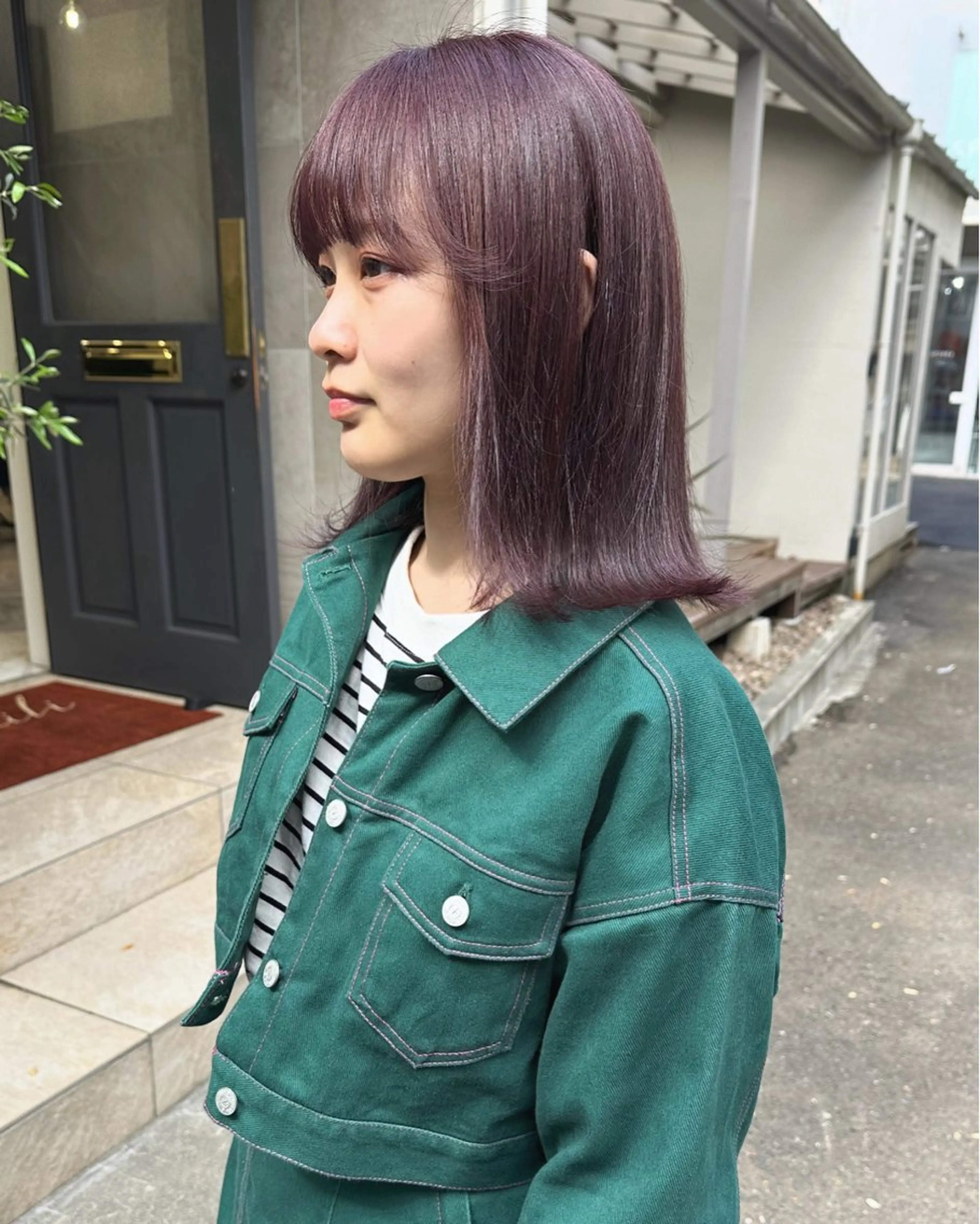 ミディアム カラー ラベンダーカラー レイヤーカット🪄 耳ツボ🎀Ayumiのヘアスタイル