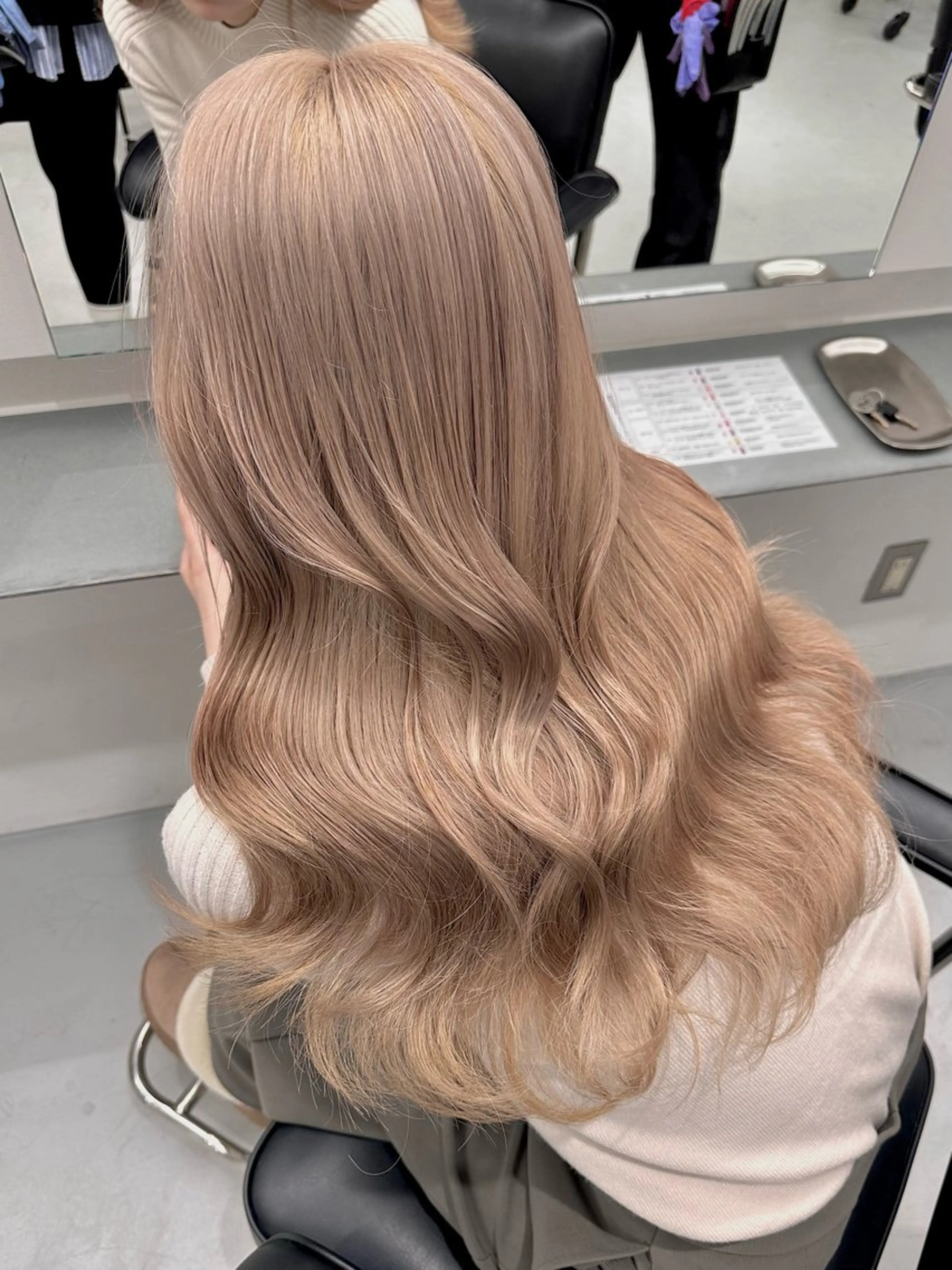 ロング カラー ピンクベージュ/新潟 万代/高橋桃葉🍑のヘアスタイル