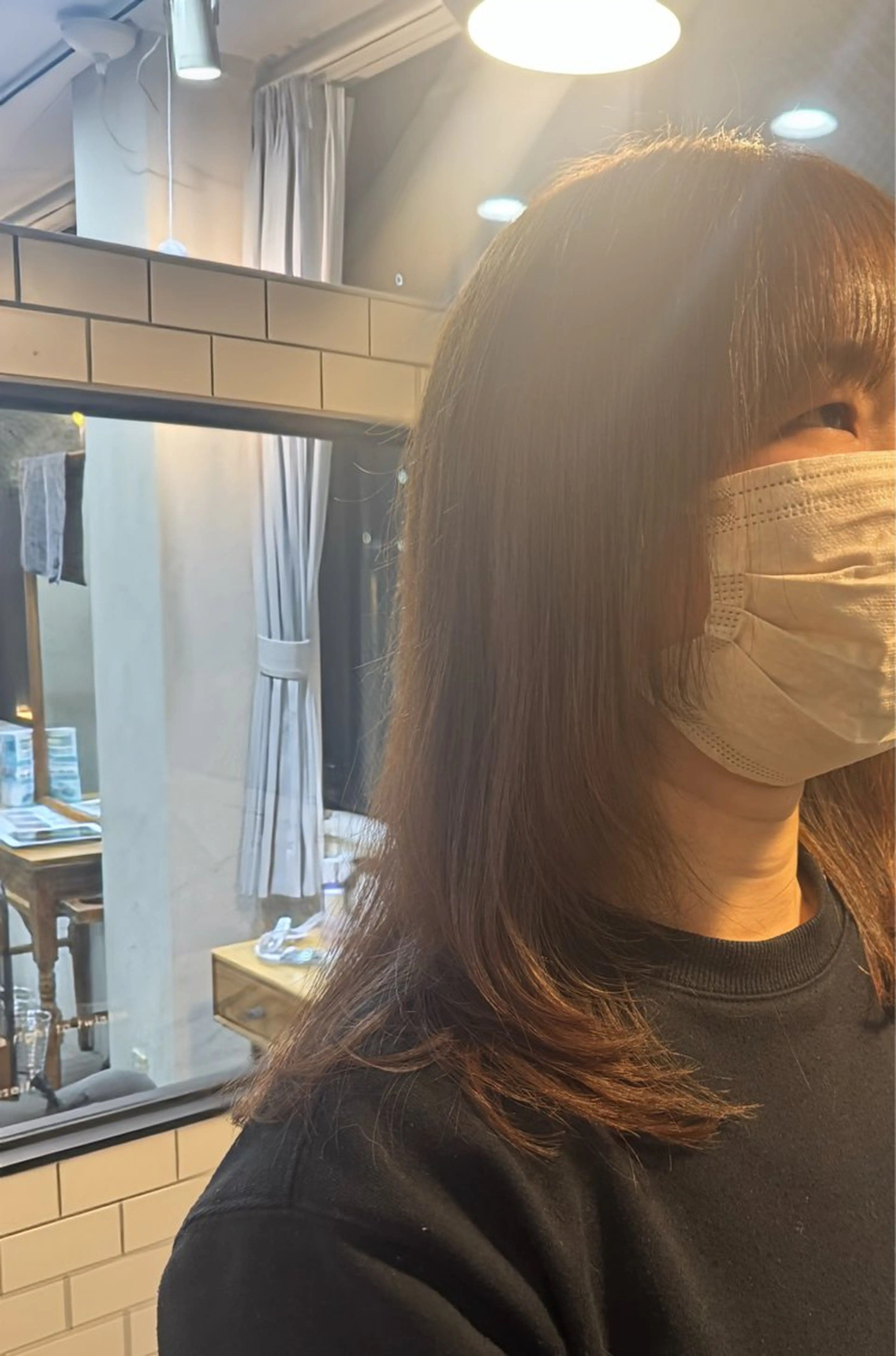 ロング 顔周りカット レイヤーカット 檜木 奈央のヘアスタイル