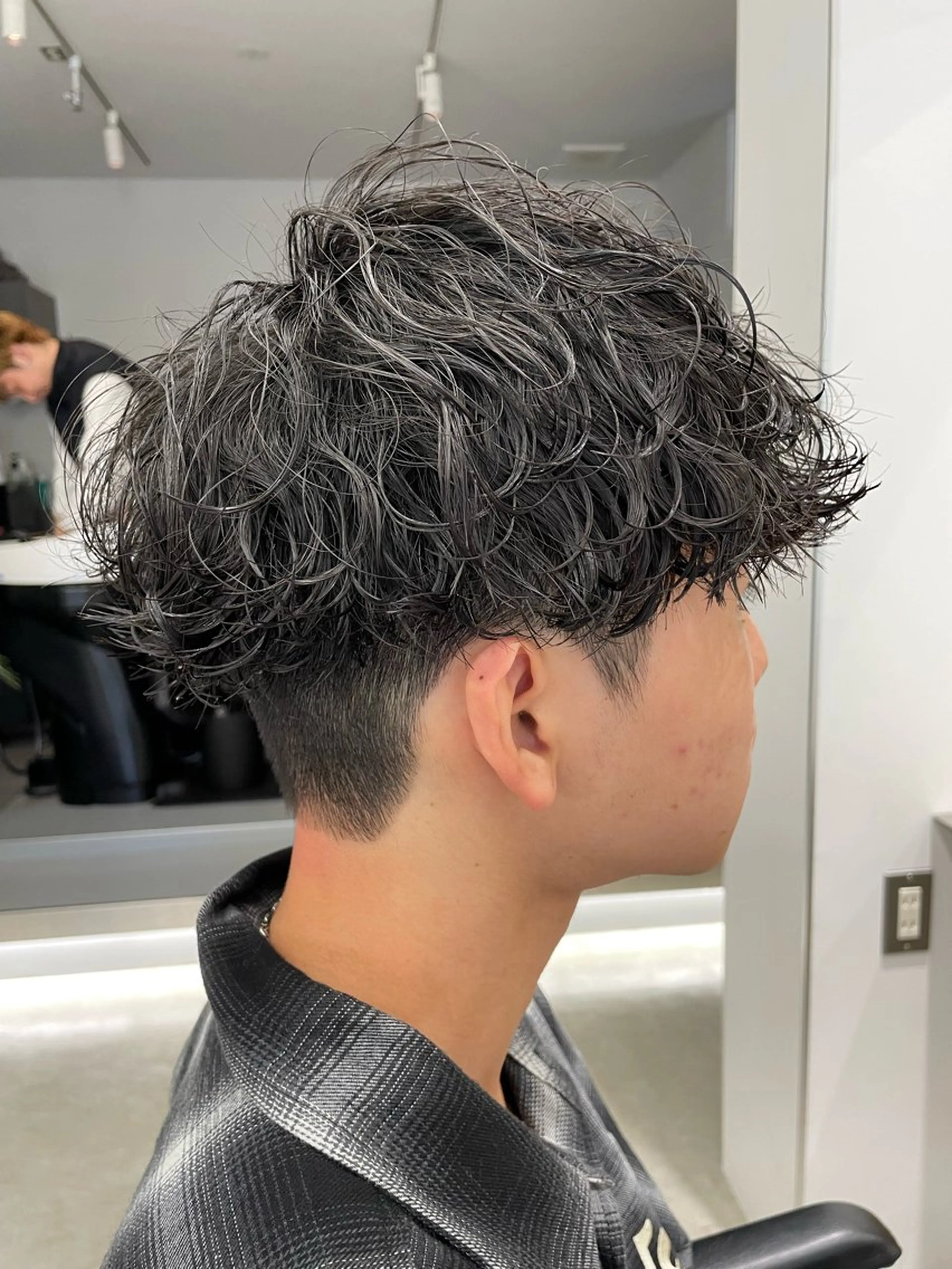 ショート パーマ メンズ カット パーマ 髪質改善/茅ヶ崎 マツモト リョウのヘアスタイル