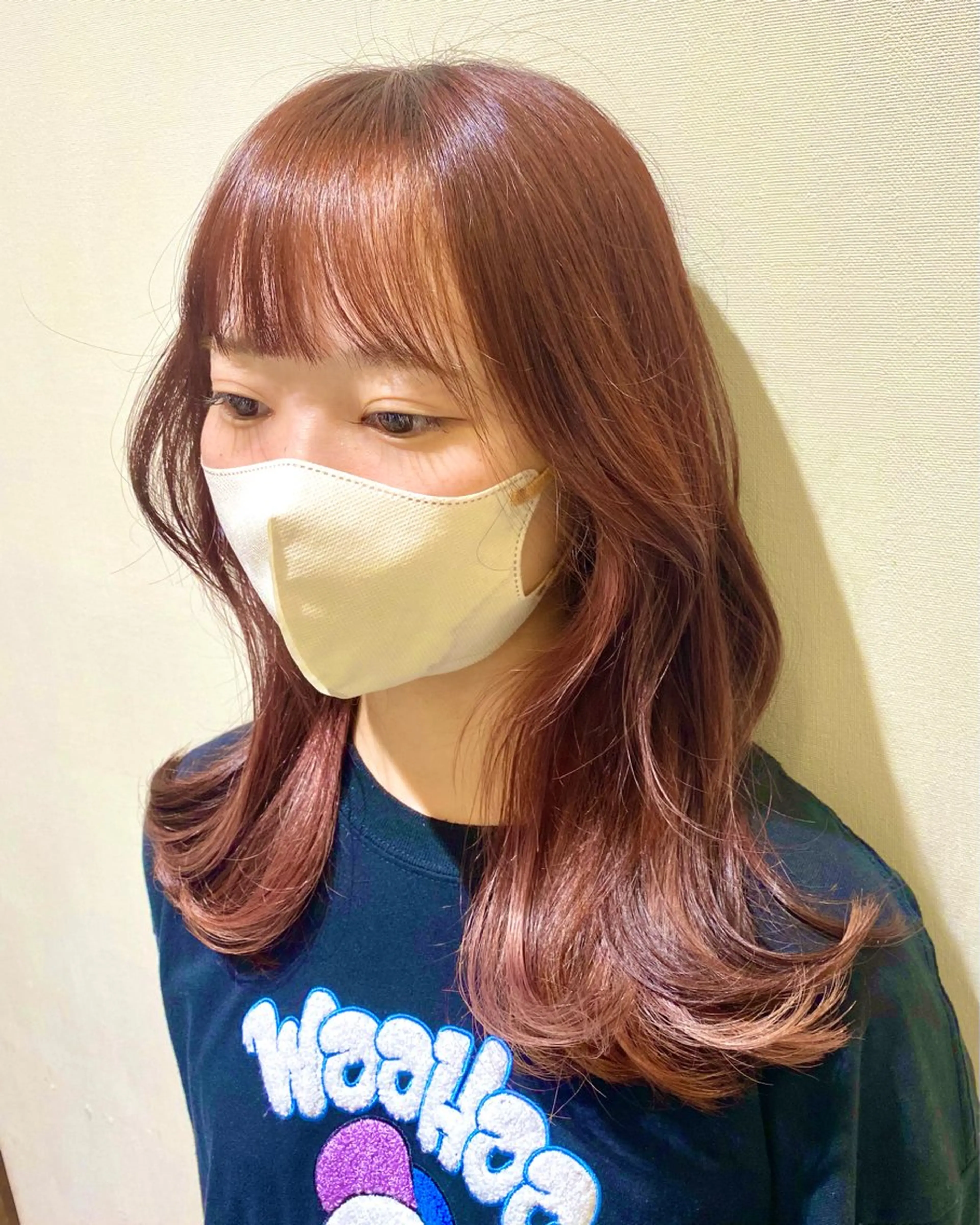 セミロング カラー カット ヘアカラー トリートメント 菅野 奏のヘアスタイル