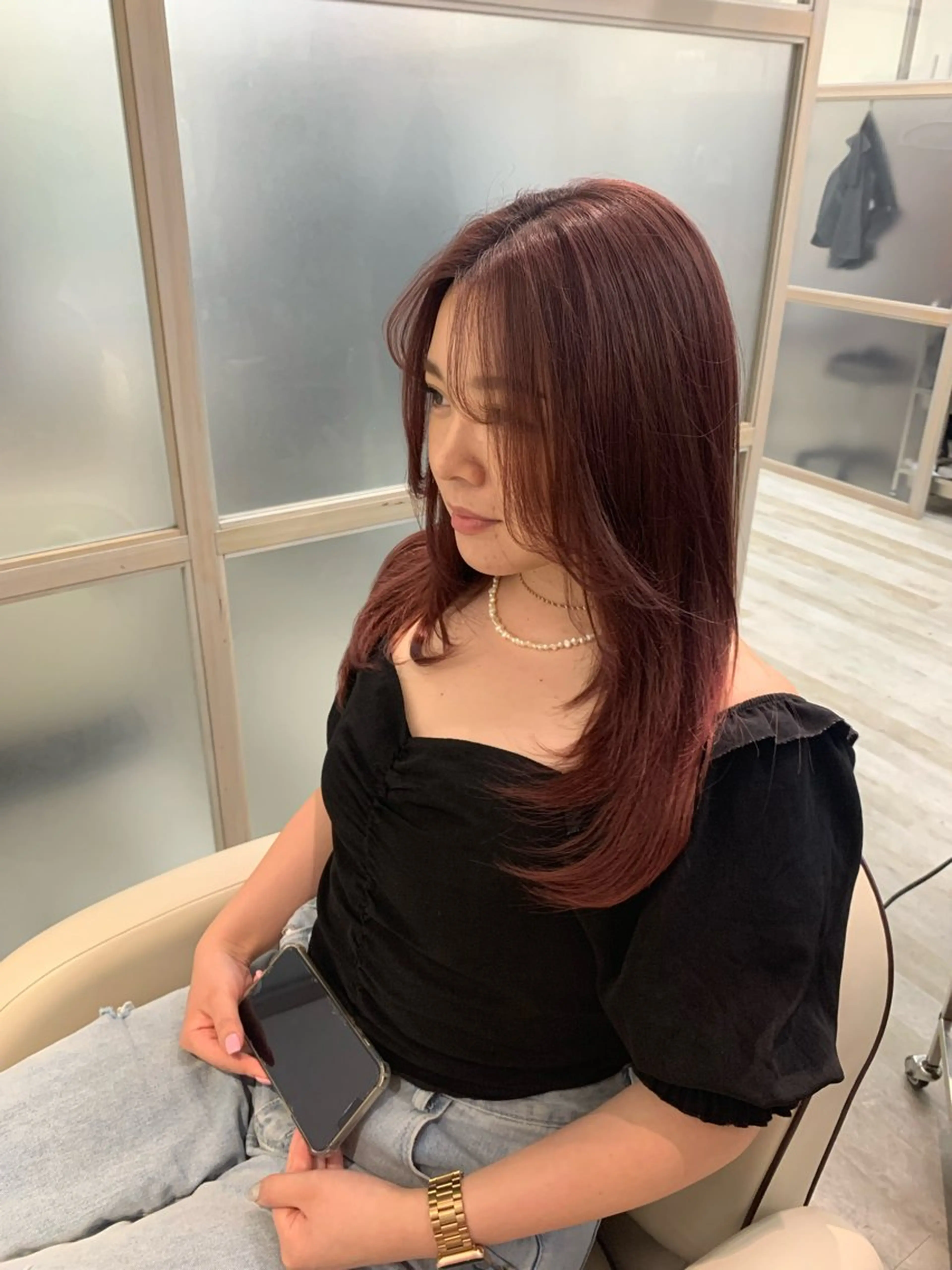 セミロング 髪質改善×艶カラー Haruのヘアスタイル