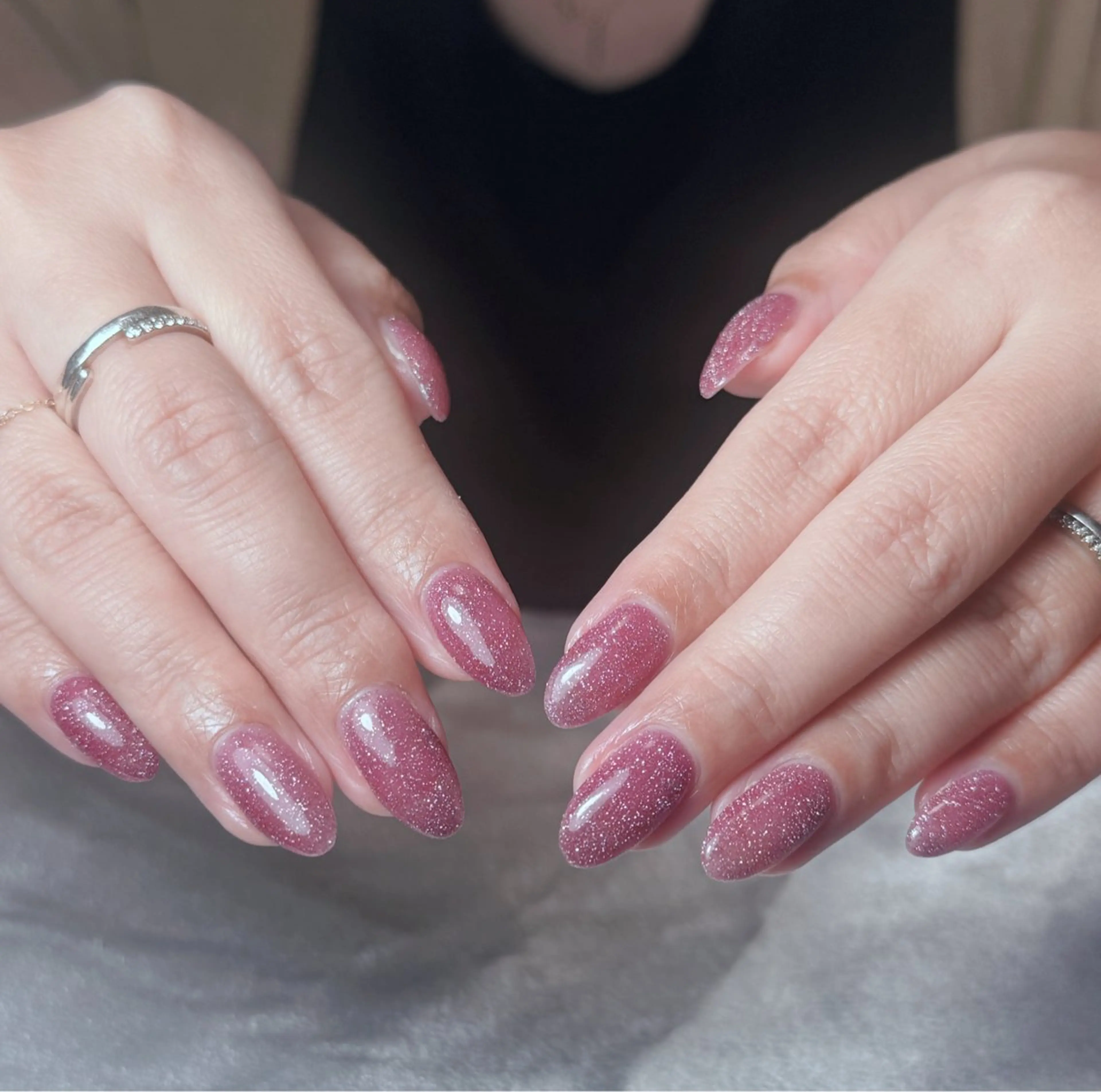 フラッシュネイル ラメネイルの写真