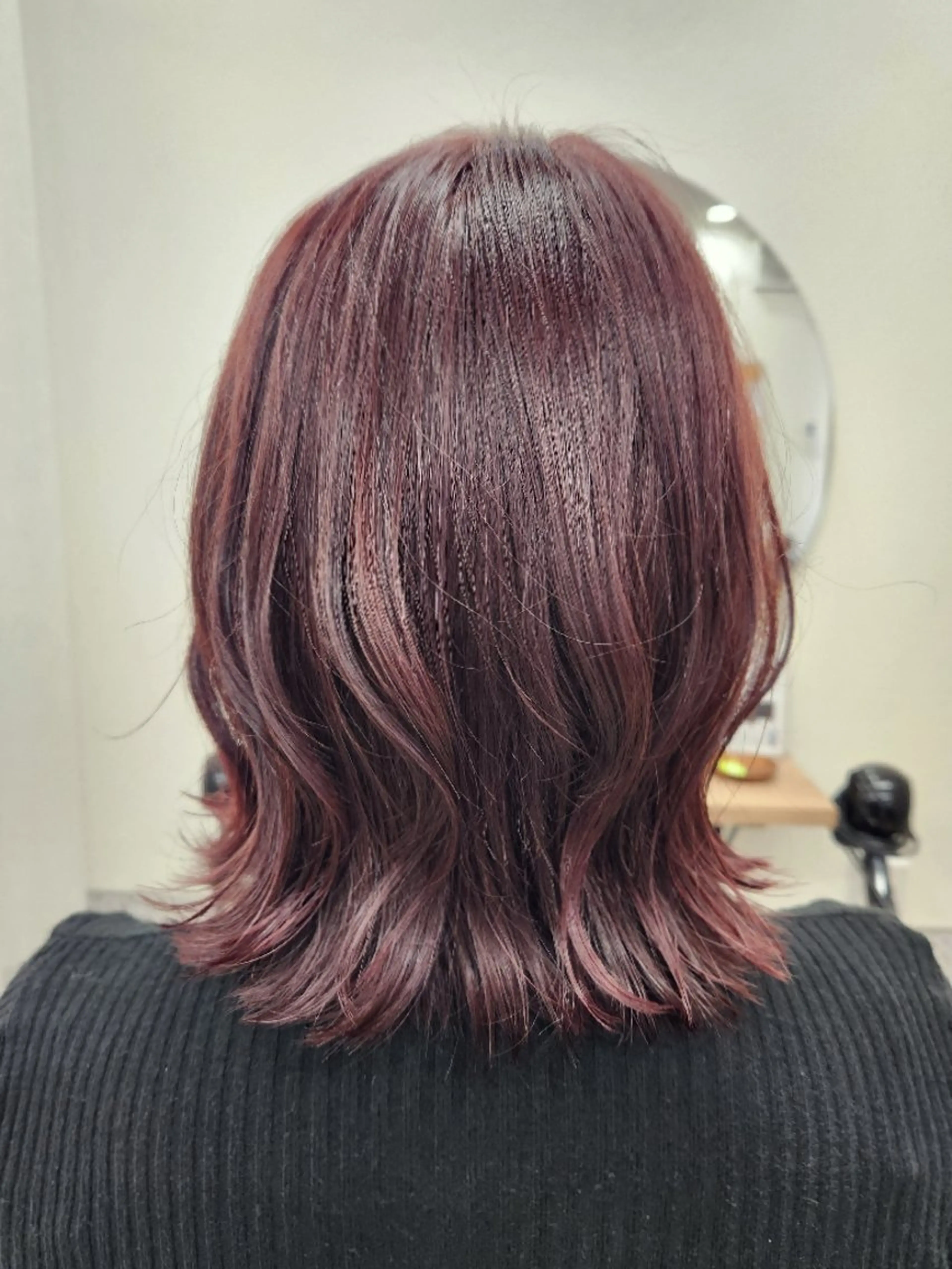 ミディアム カラー ピンクカラー くびれヘア TELA HAIR 土気あすみが丘店所属・✂ AYAのヘアスタイル