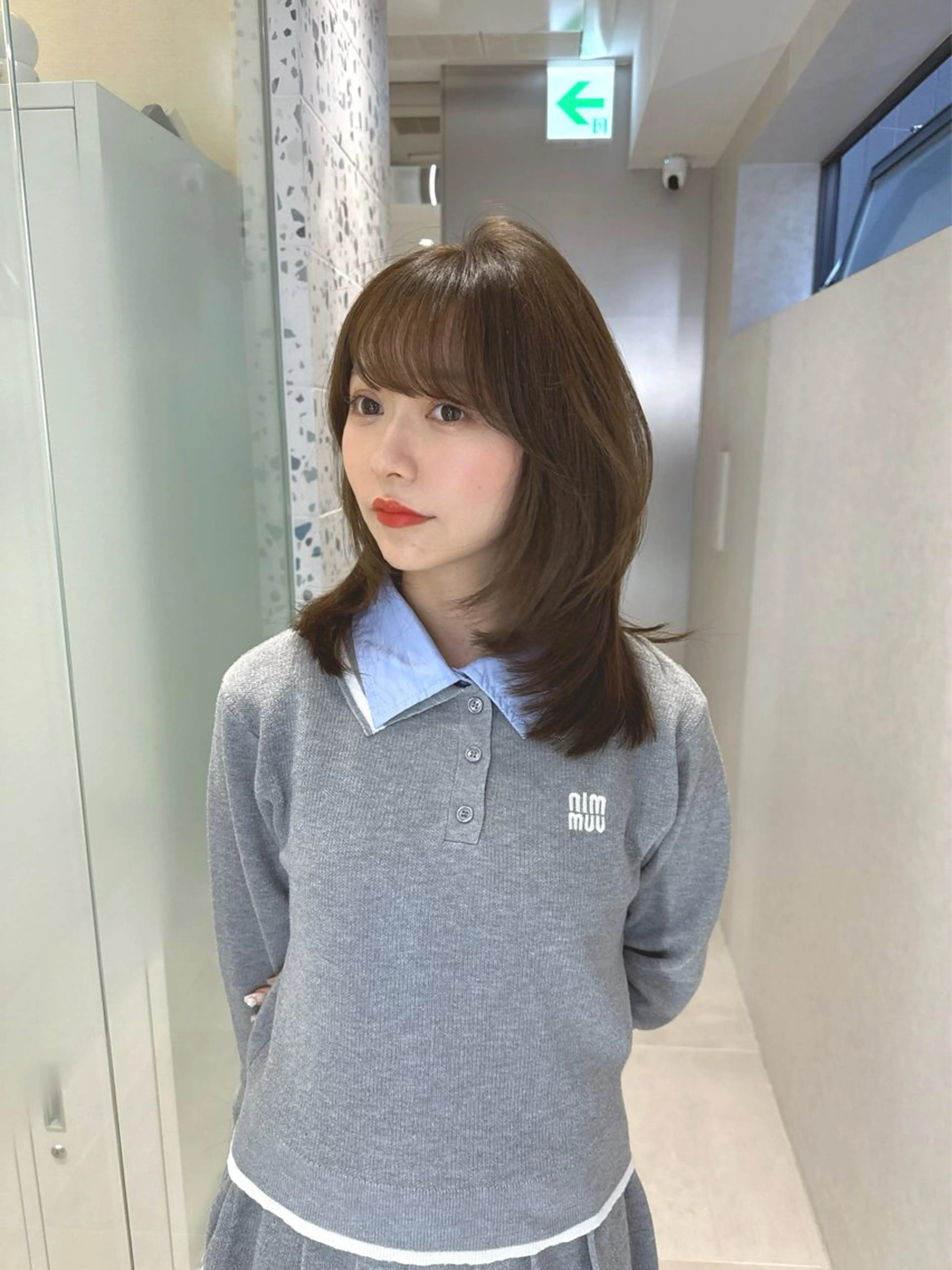 ミディアム カット ヘアカラー トリートメント 矢野 晃平のヘアスタイル