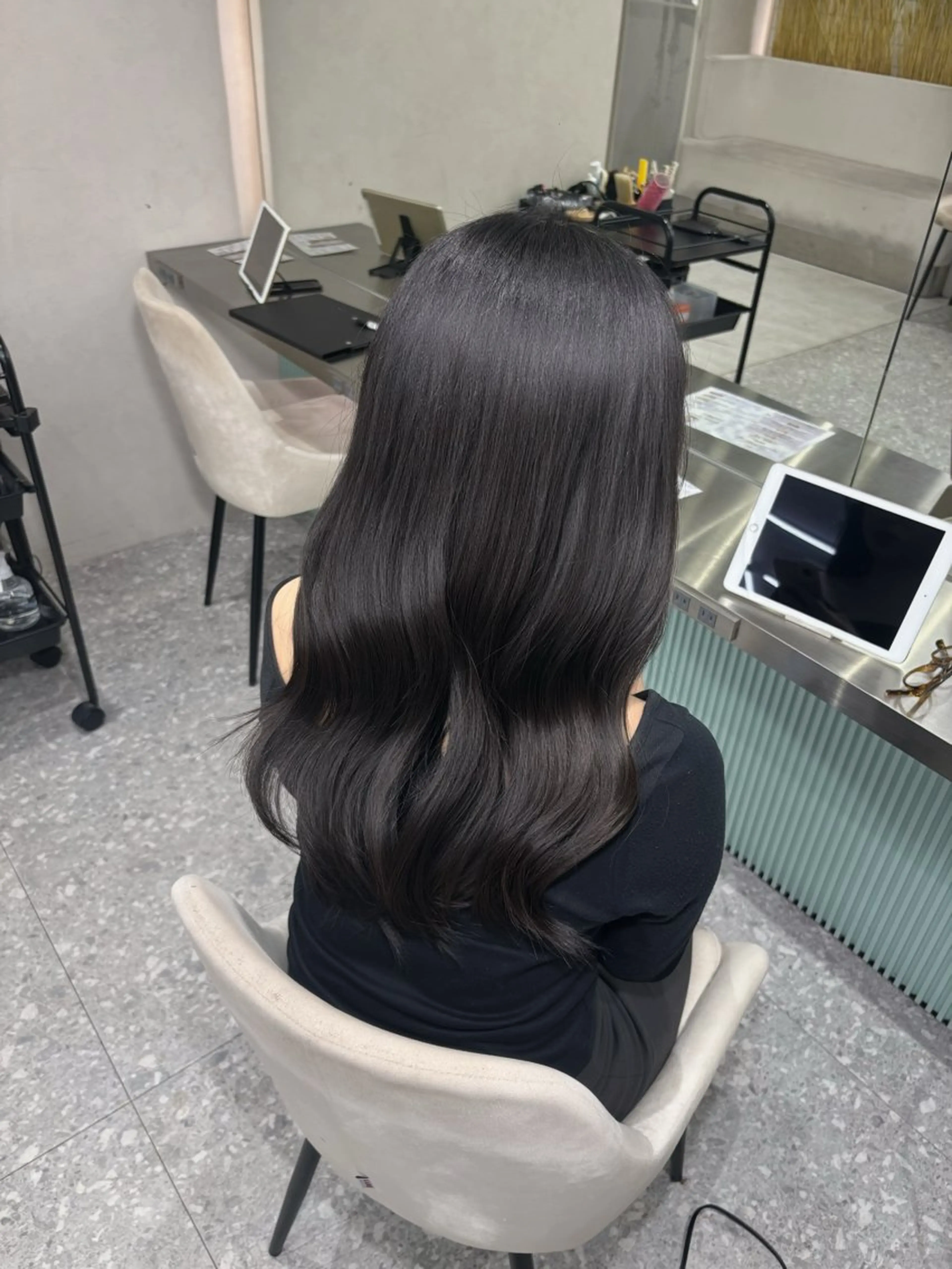 ロング カラー ヘアカラー トリートメント 透明感カラー/ りおのヘアスタイル