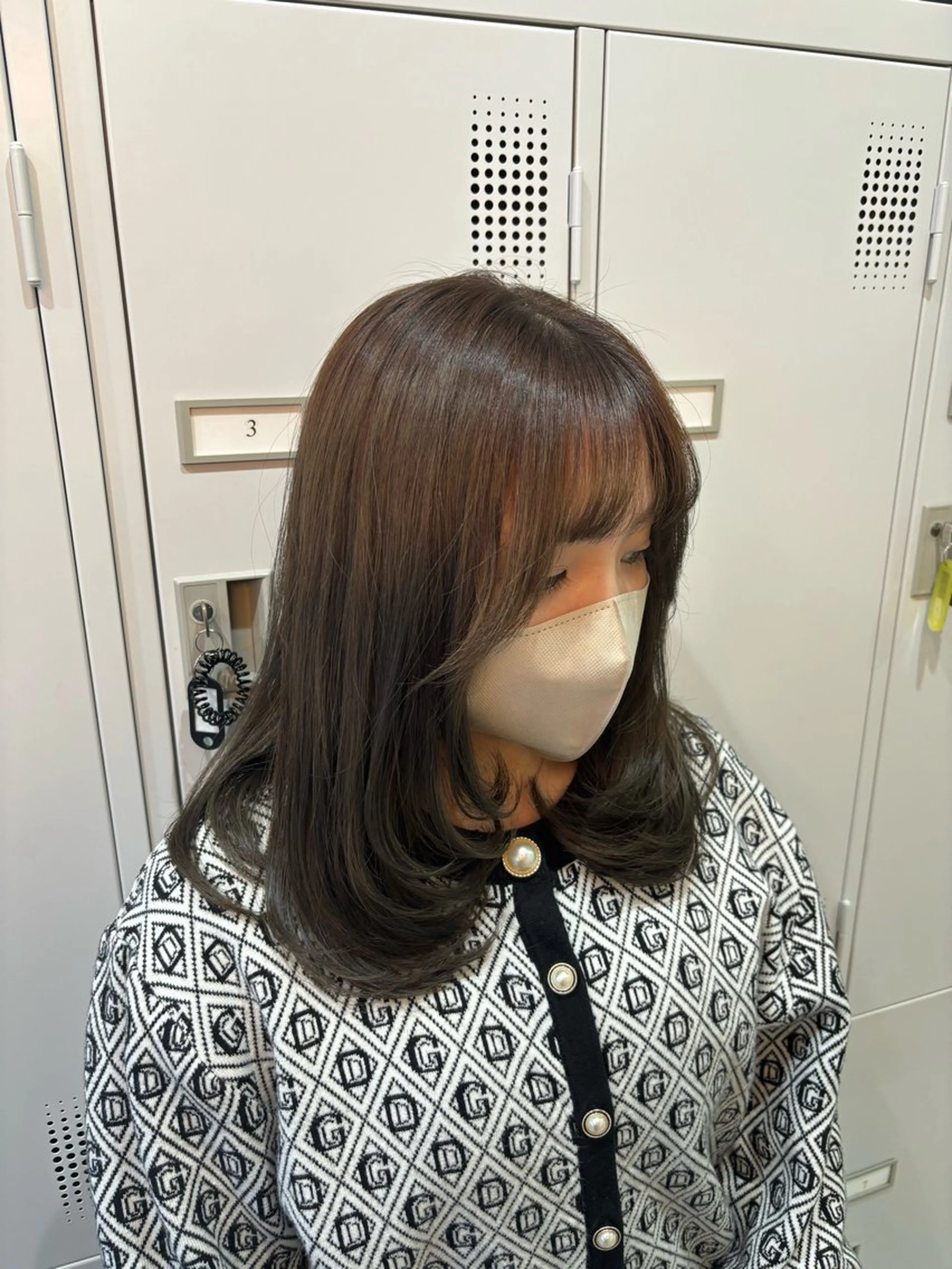 ロング カラー 顔まわりレイヤー 顔周りカット レイヤーカット little 小濱彰太のヘアスタイル