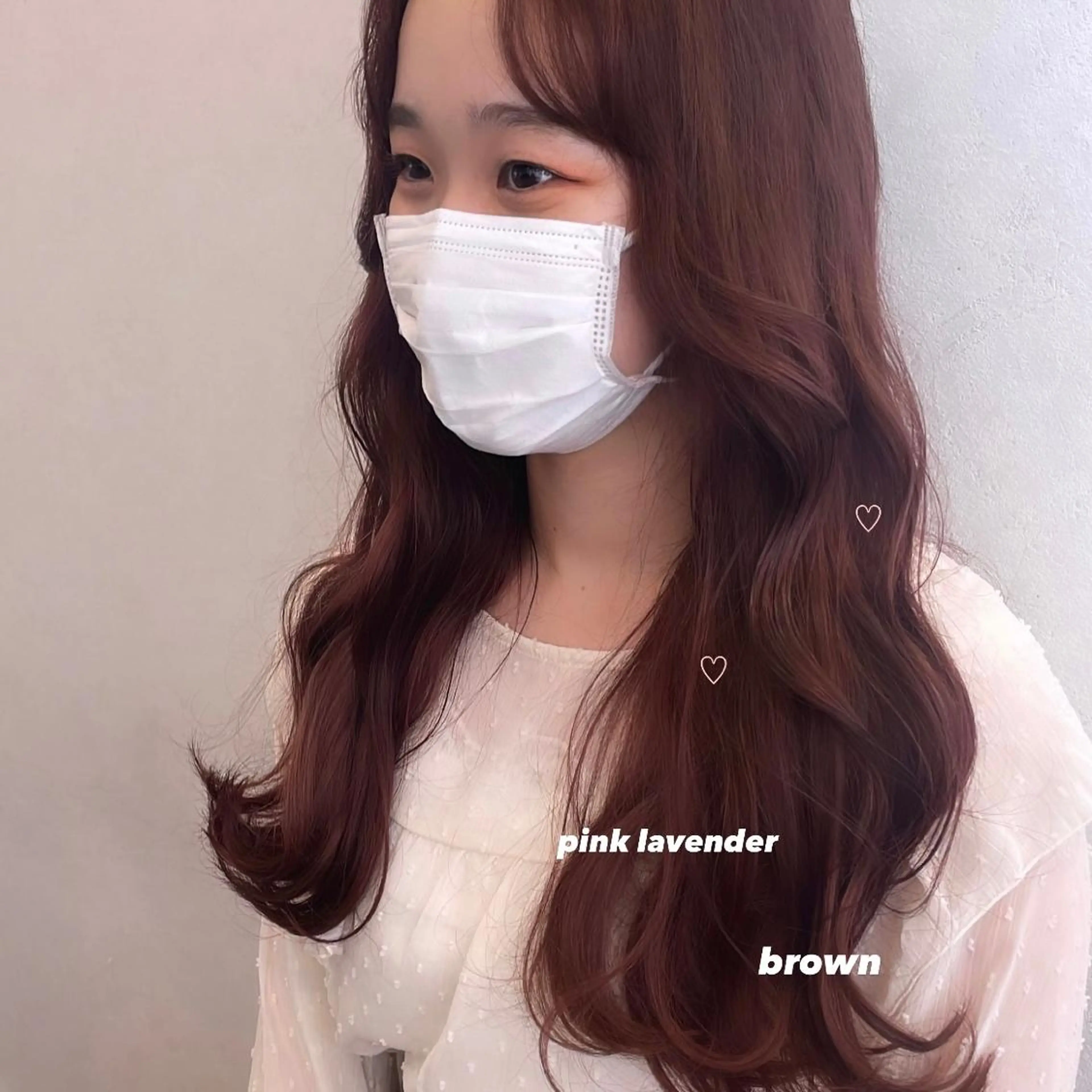 ロング ピンクラベンダー 北山 巴奈のヘアスタイル