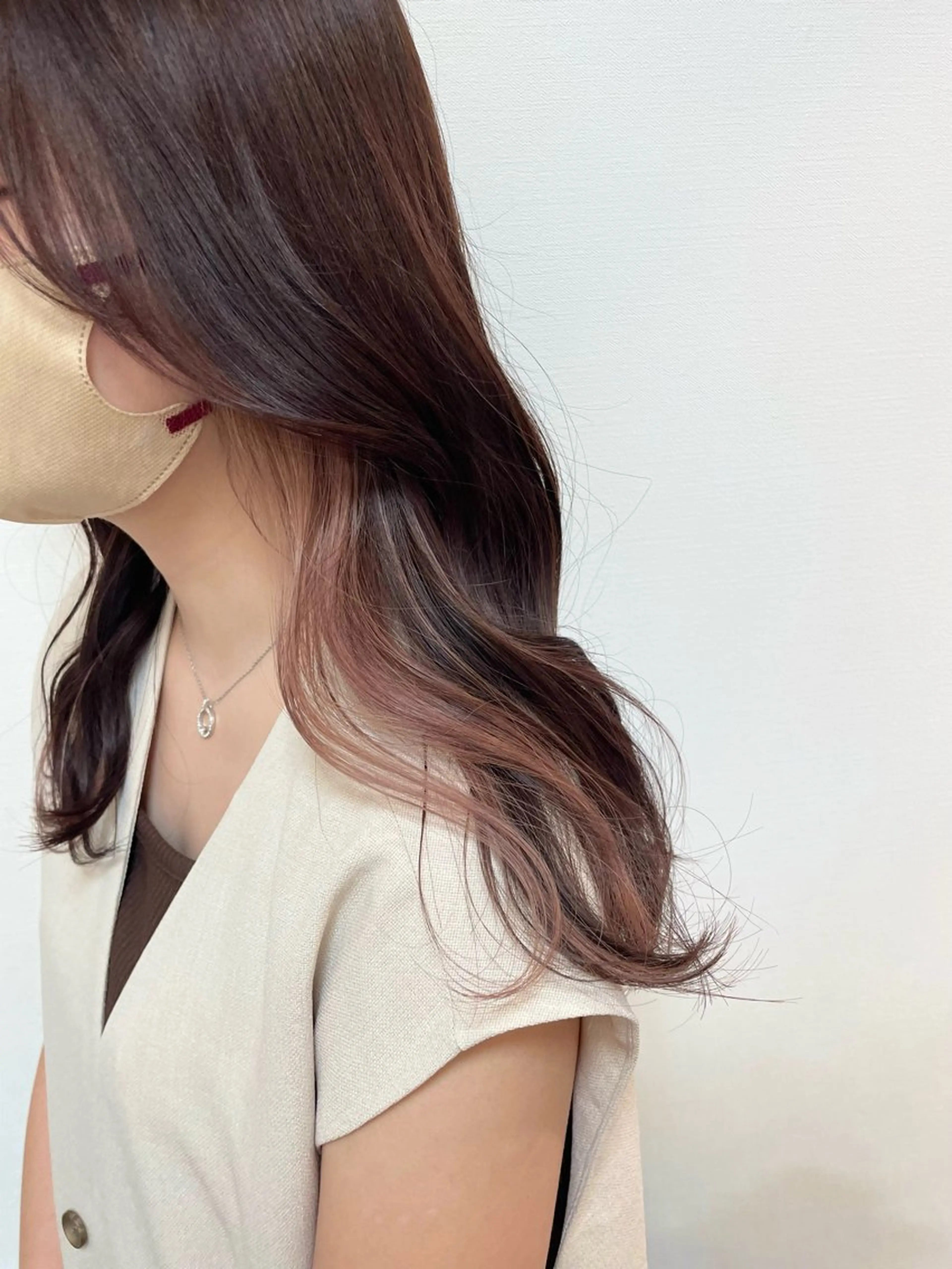 ロング ピンクブラウン ヘアカラー 【STORY】 🧁misaki🧁のヘアスタイル