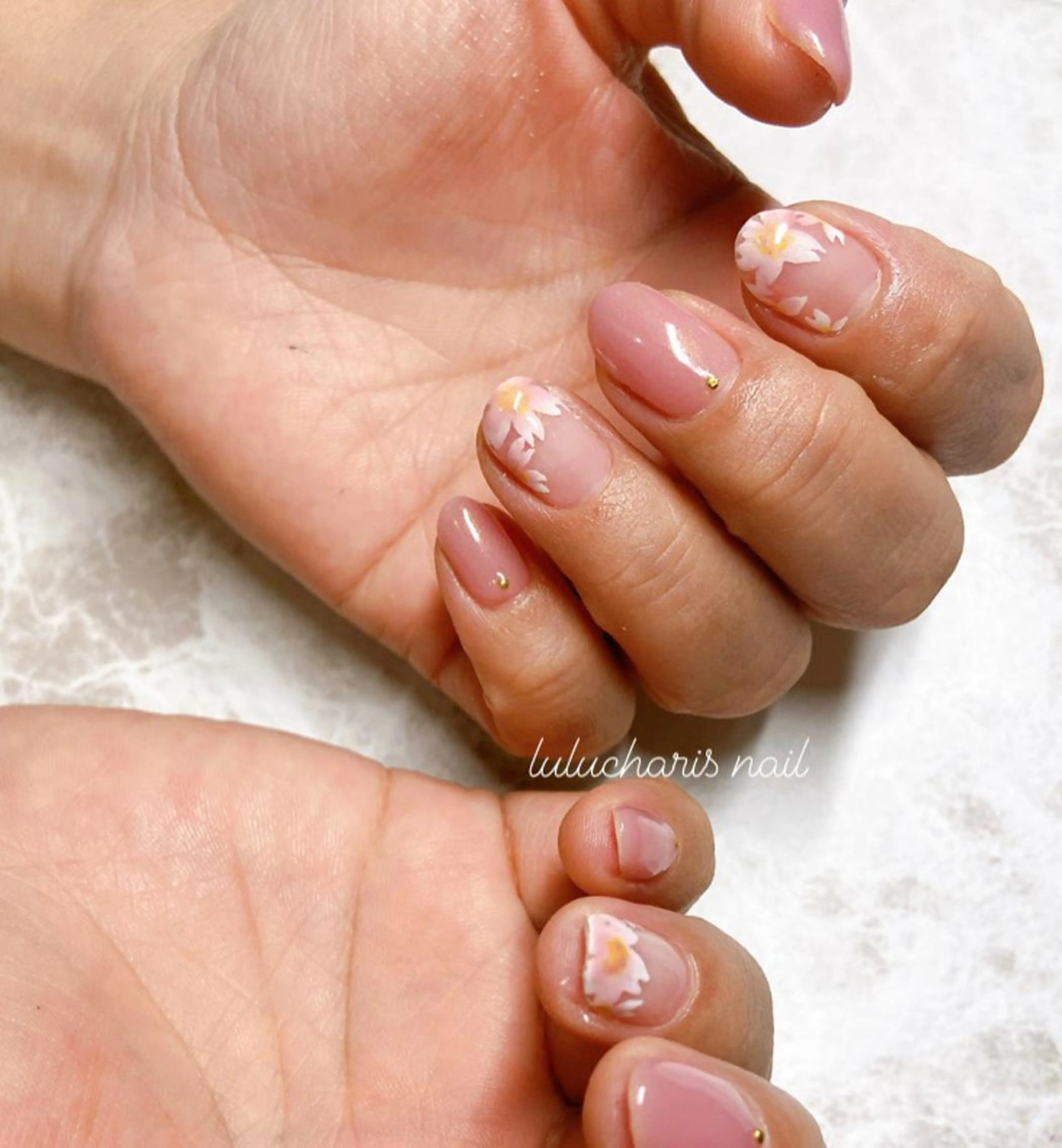 ネイル 桜ネイル 春ネイル lulucharis nailのネイルデザイン