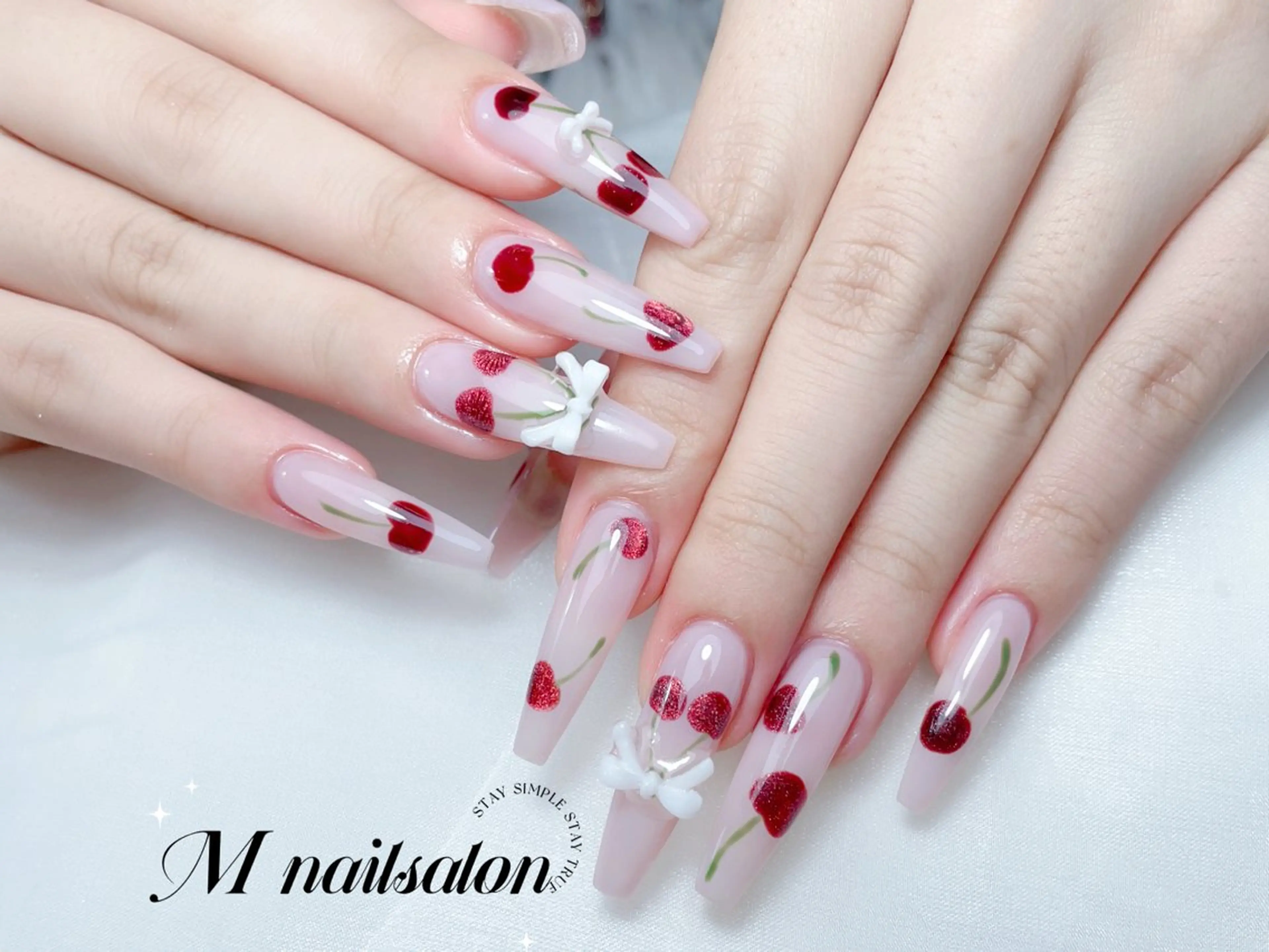 ネイル ハンドネイル M🌷nail 長さだし専門店のネイルデザイン