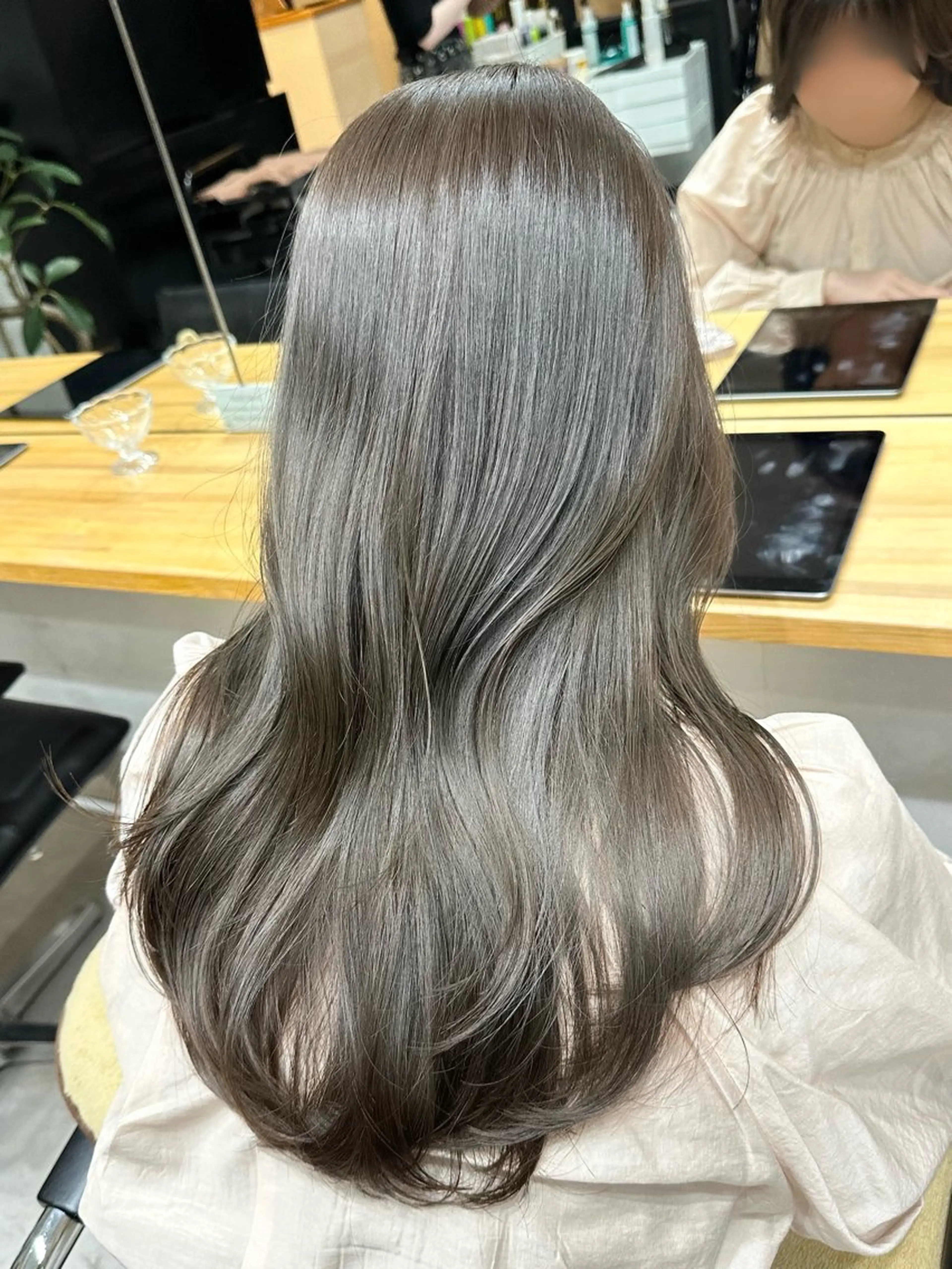セミロング カット ヘアカラー トリートメント ✨透明感カラー/縮毛 恵比寿HAYATO✨のヘアスタイル