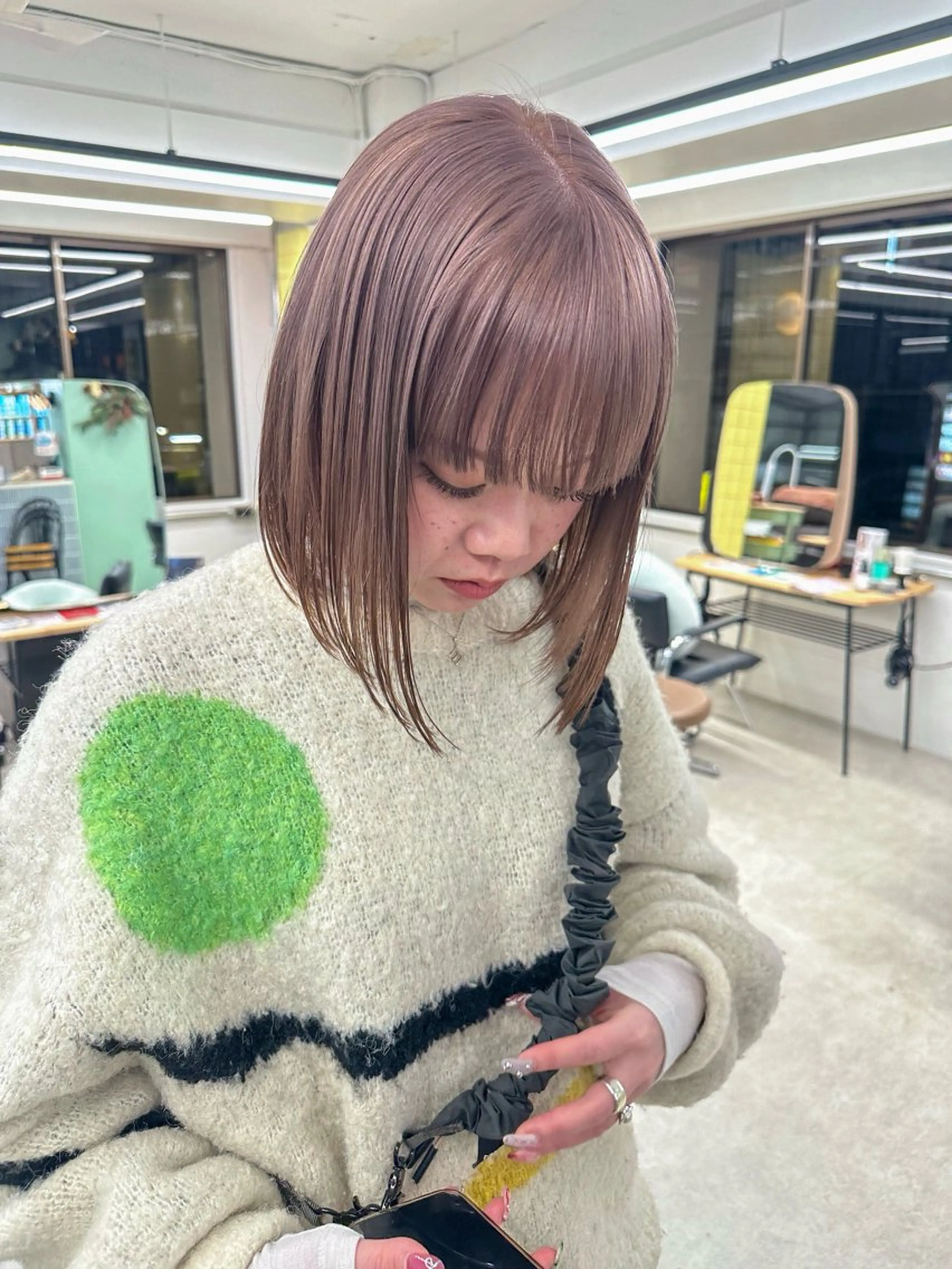 ミディアム ラベンダーベージュ カラーモデル募集中/ みひろのヘアスタイル