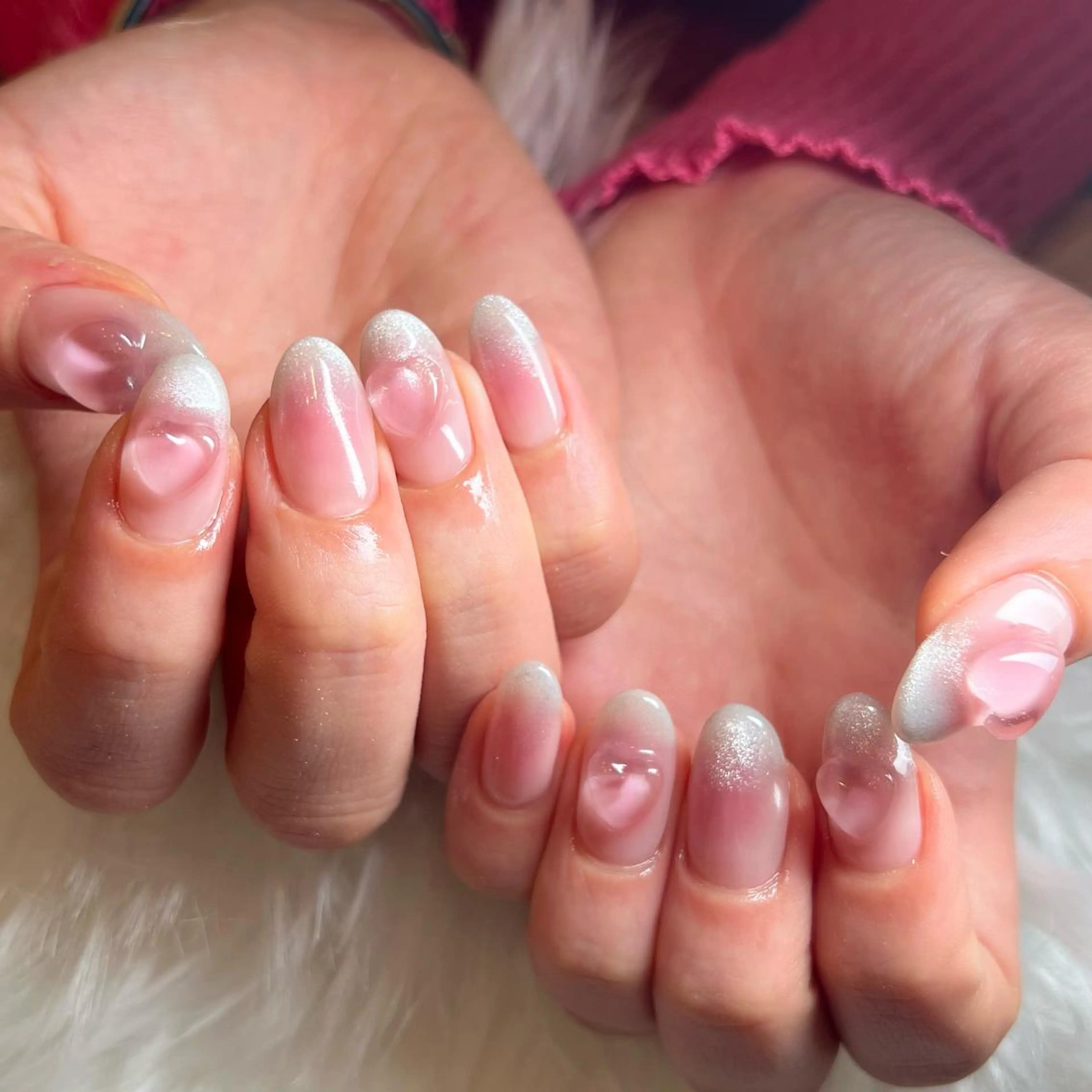 ネイル チークネイル マグネットネイル 藤本 楓のネイルデザイン