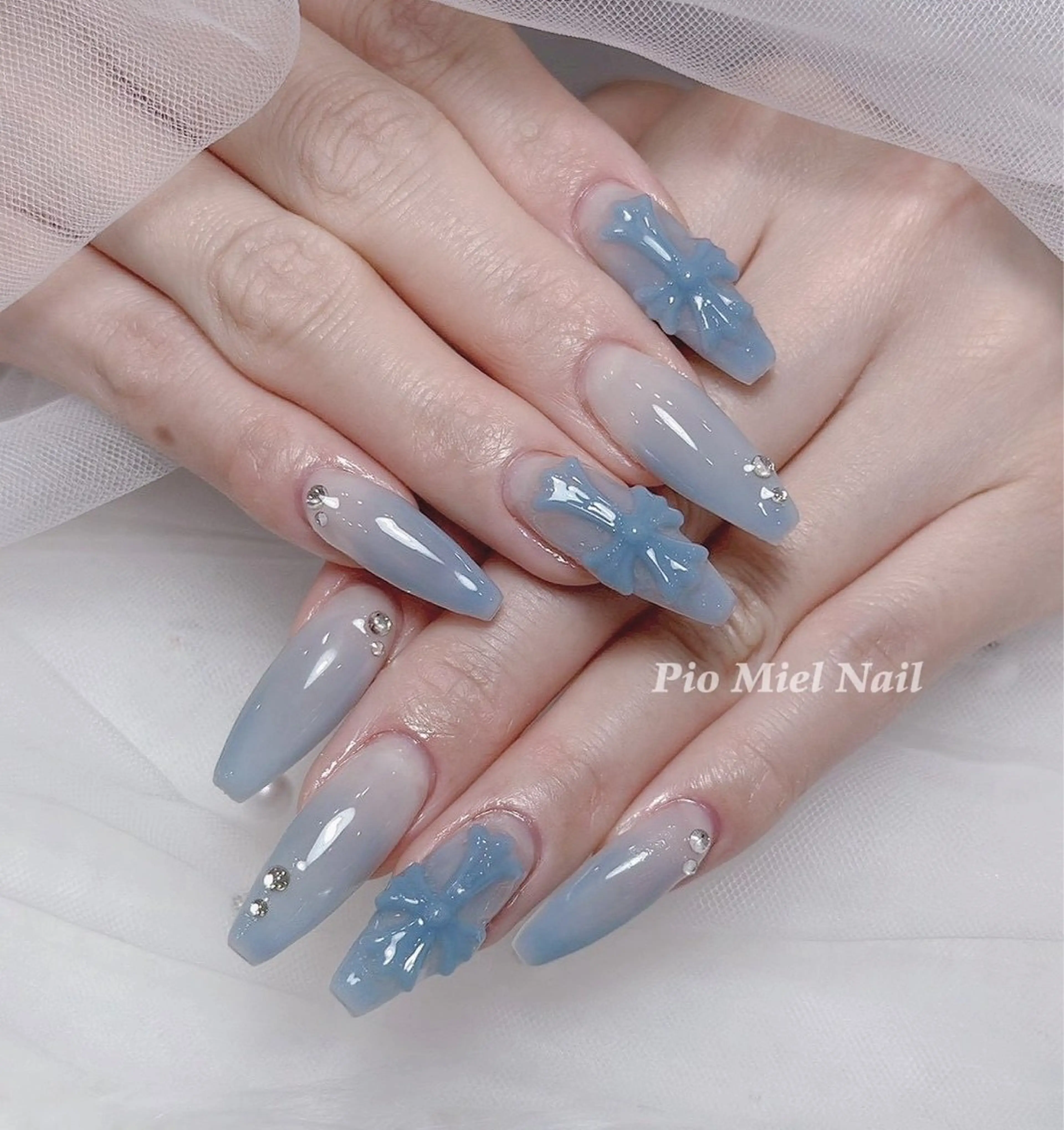 ネイル ハンドネイル HANA 長さだしのネイルデザイン