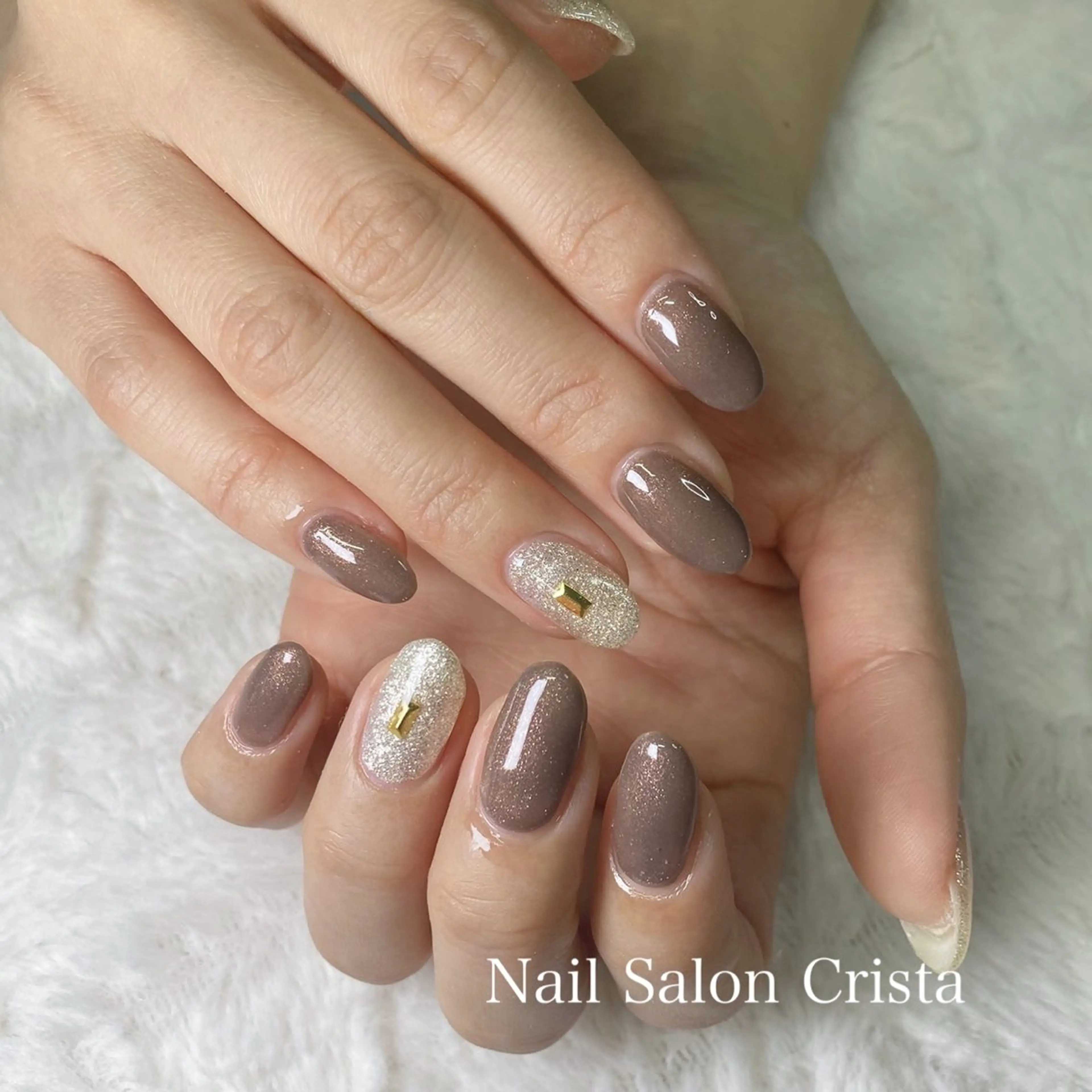 ネイル ジェルネイル ラメ(グリッター) パラジェル ハンドネイル CRISTA MOMOのネイルデザイン