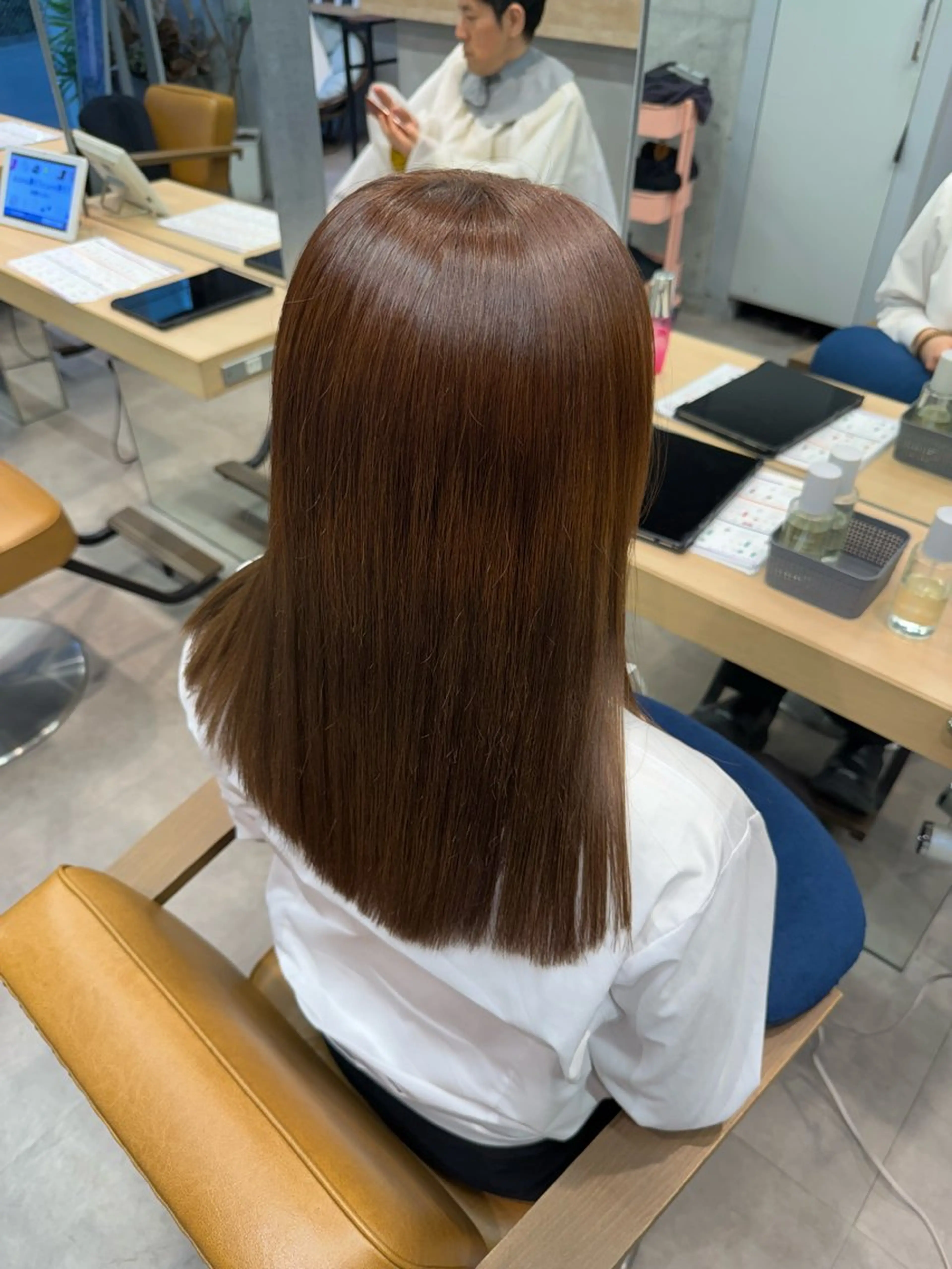 ロング ヘアカラー トリートメント 透明感/艶カラー/ 暖色/ゆな🫧のヘアスタイル