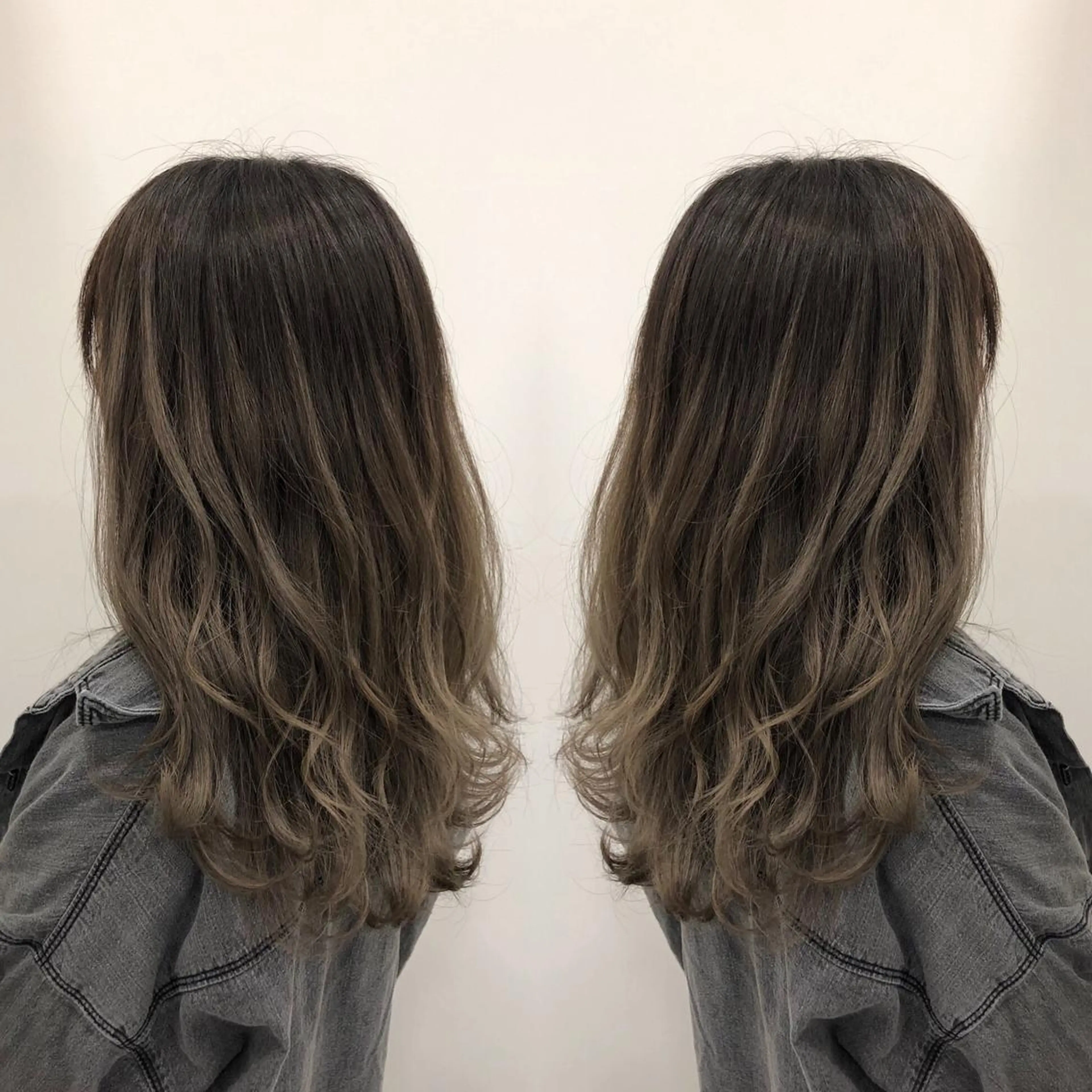 カラー バレイヤージュ グラデーションカラー ヘアカラー 得能 雅人のヘアスタイル