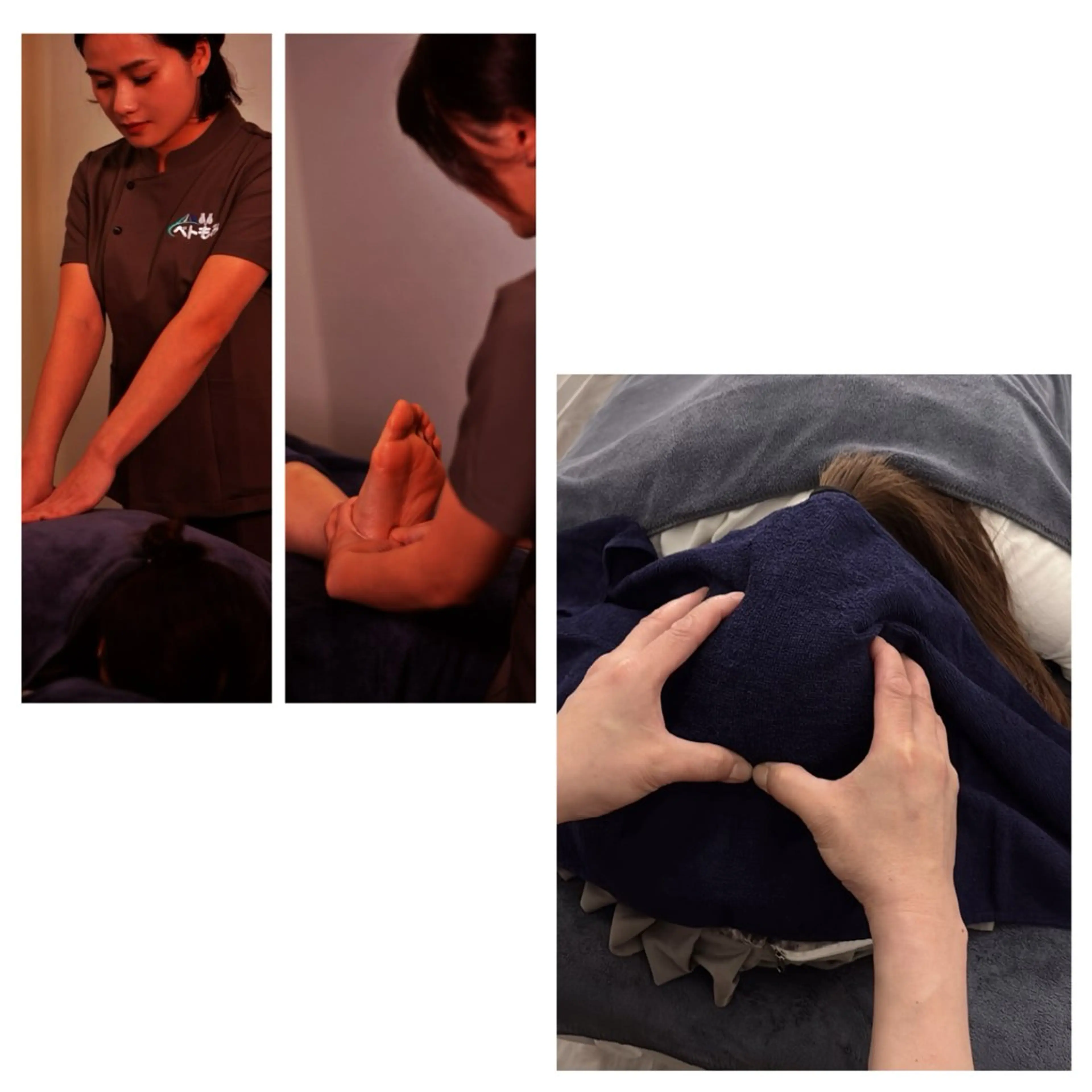 もみほぐし＋足つぼ＋ヘッド80分（指名料¥500込みの金額となります）の写真