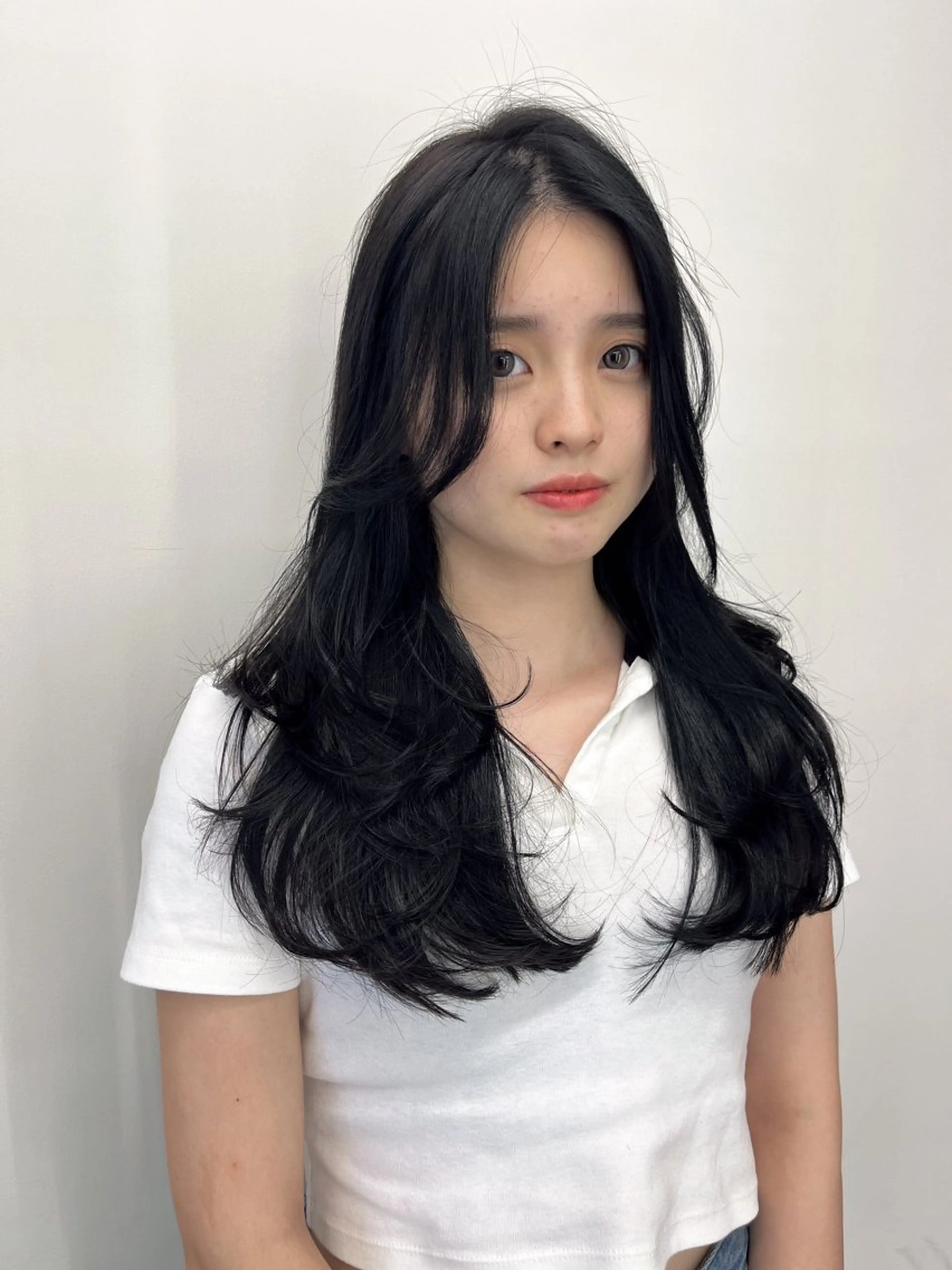 ロング カラー ヘアアレンジ レイヤー/髪質改善 /透け感カラー/艶髪のヘアスタイル