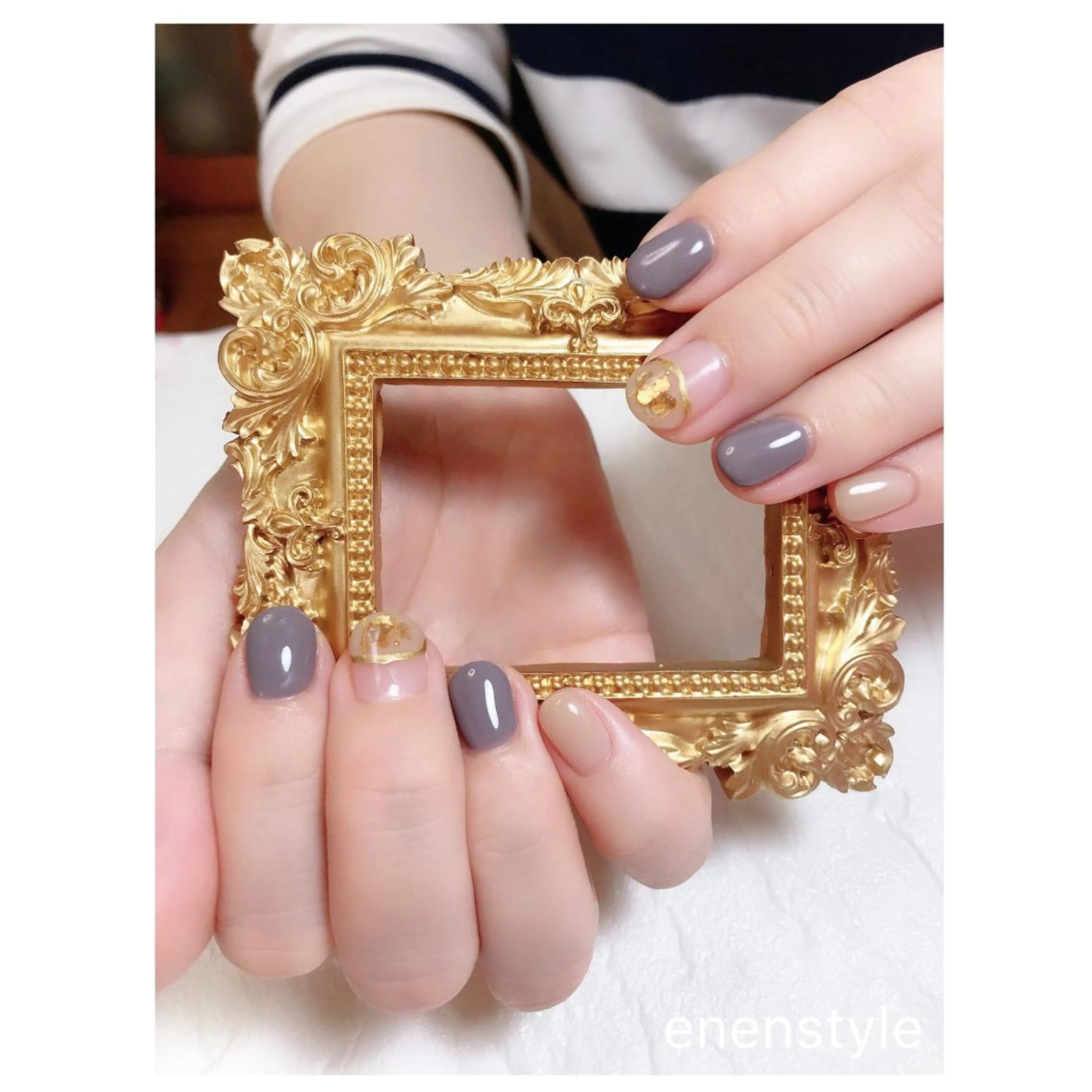 ショート ネイル ジェルネイル ニュアンスネイル オフィスネイル シンプルネイル ハンドネイル 👑enen style👑のネイルデザイン