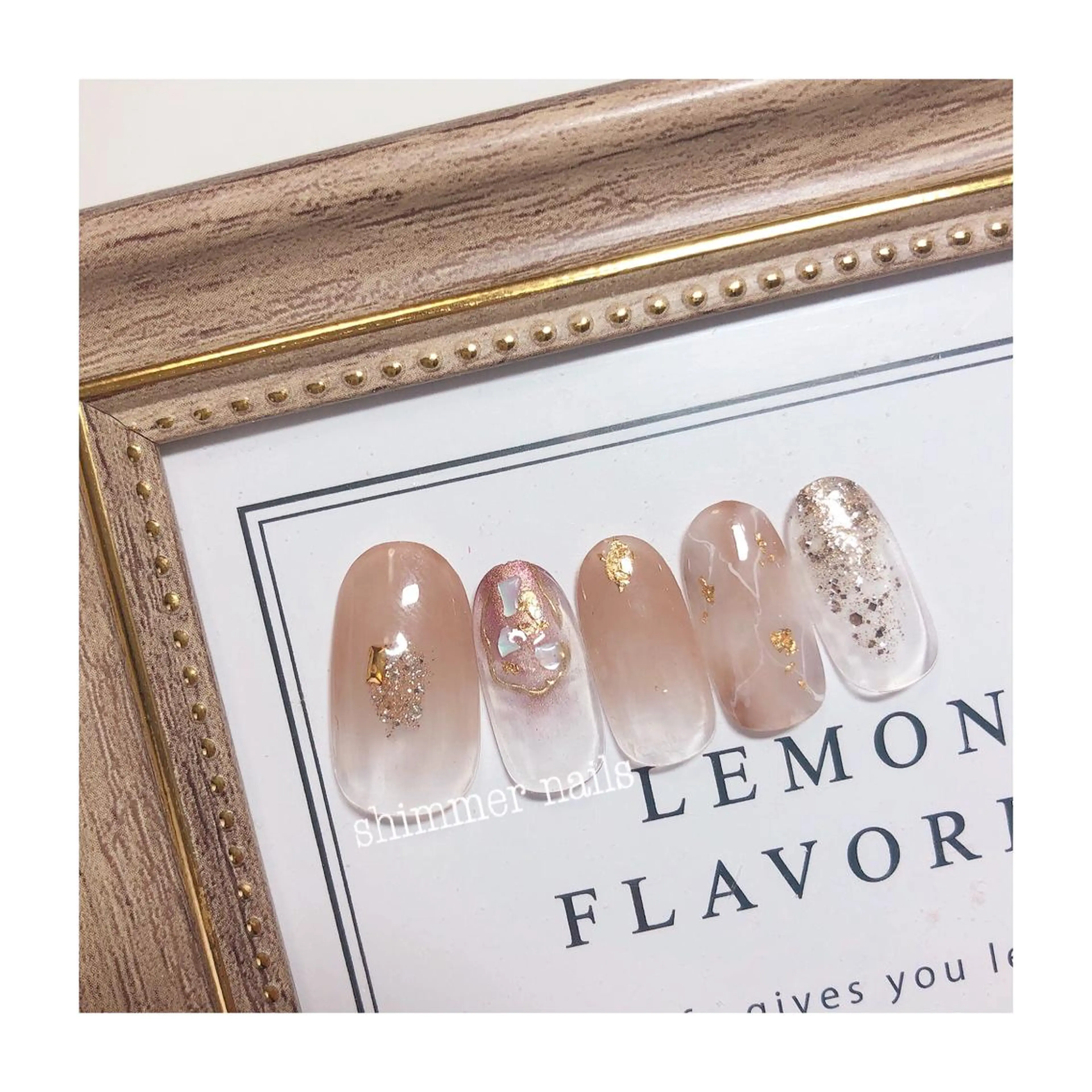 ネイル ブラウン shimmer nailsのネイルデザイン