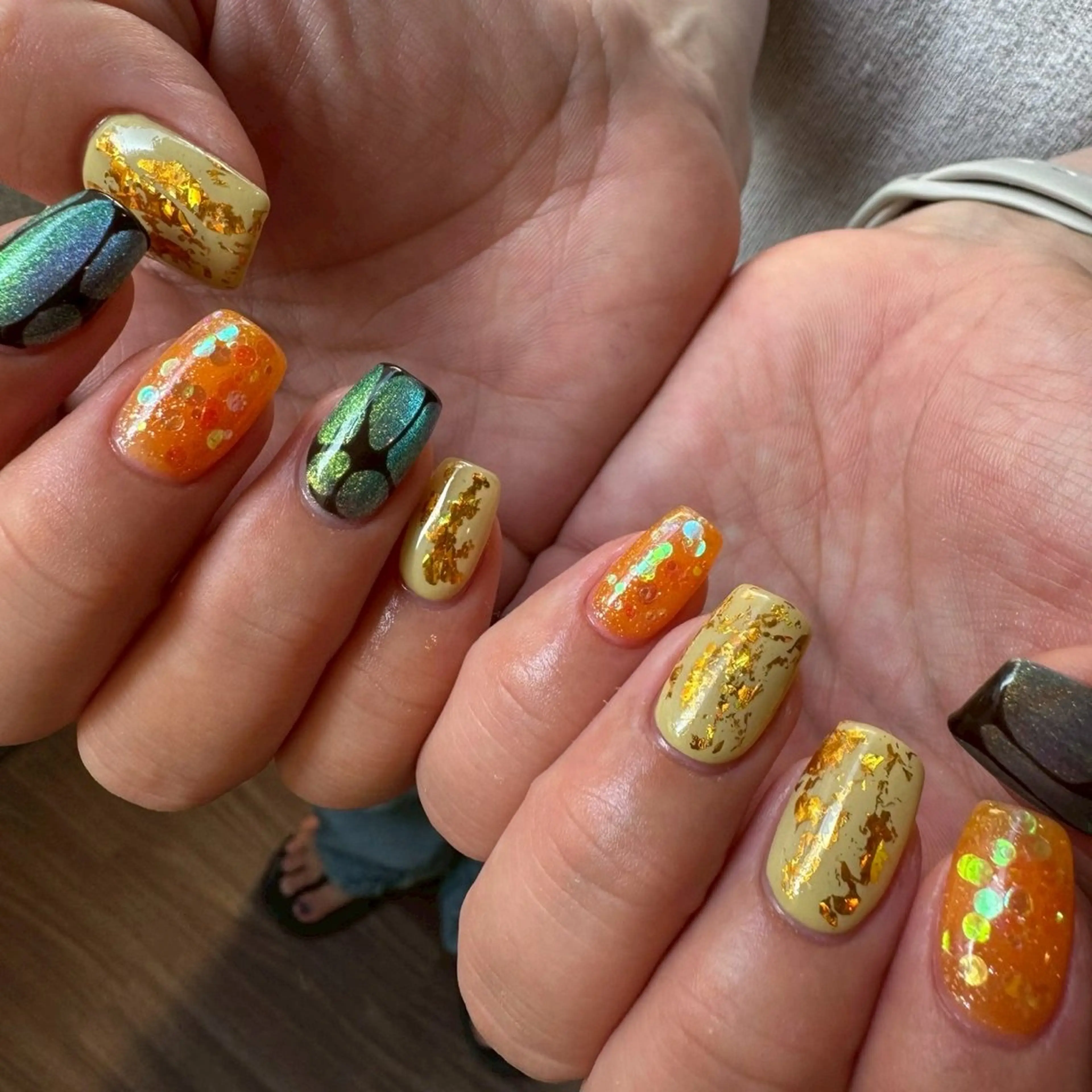 【ハンド】持ち込みデザイン1​〜​2本アート(オフなし)の写真