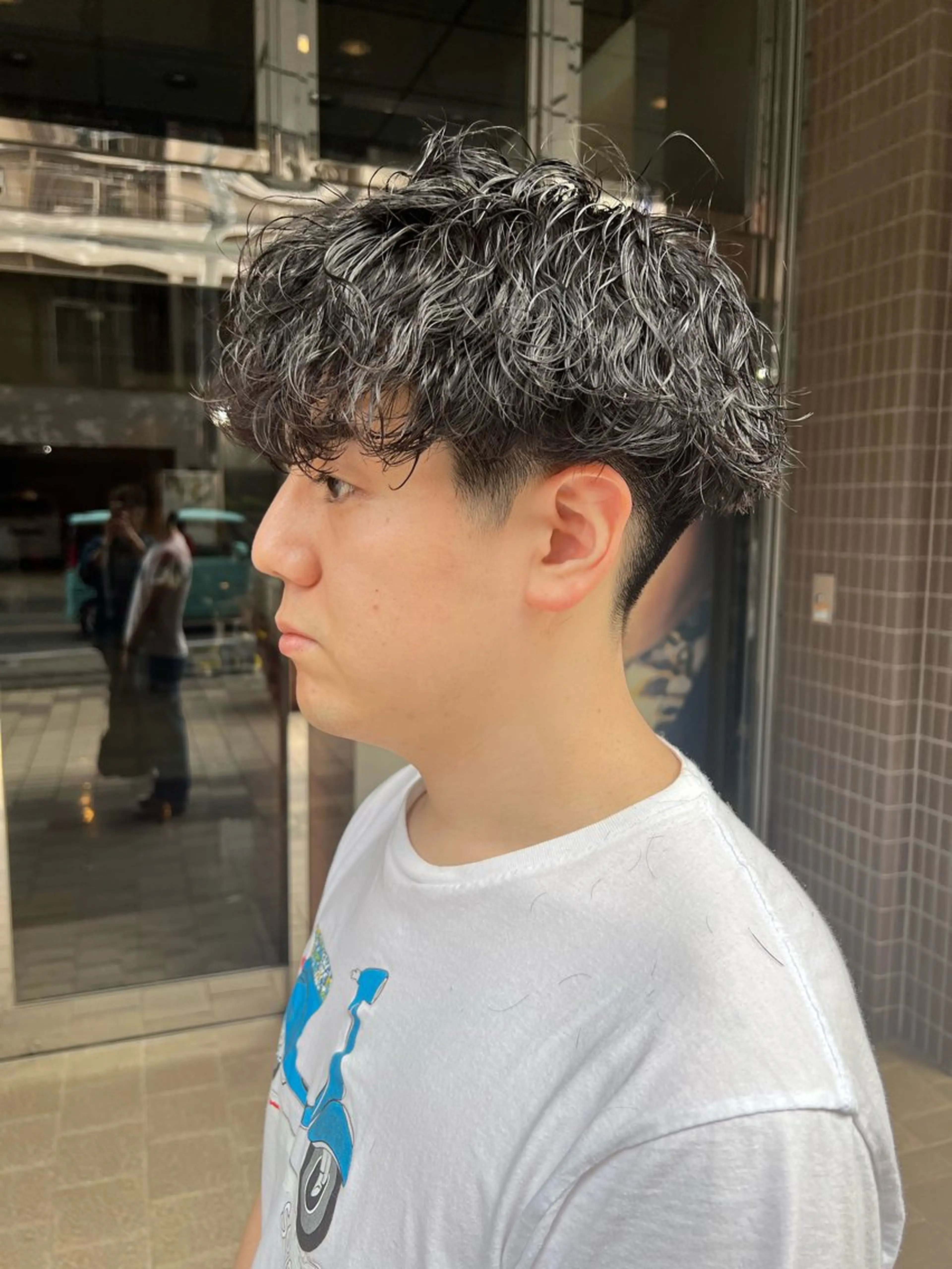 パーマ メンズ マッシュ 波巻きパーマ Men's NAM 八角のヘアスタイル