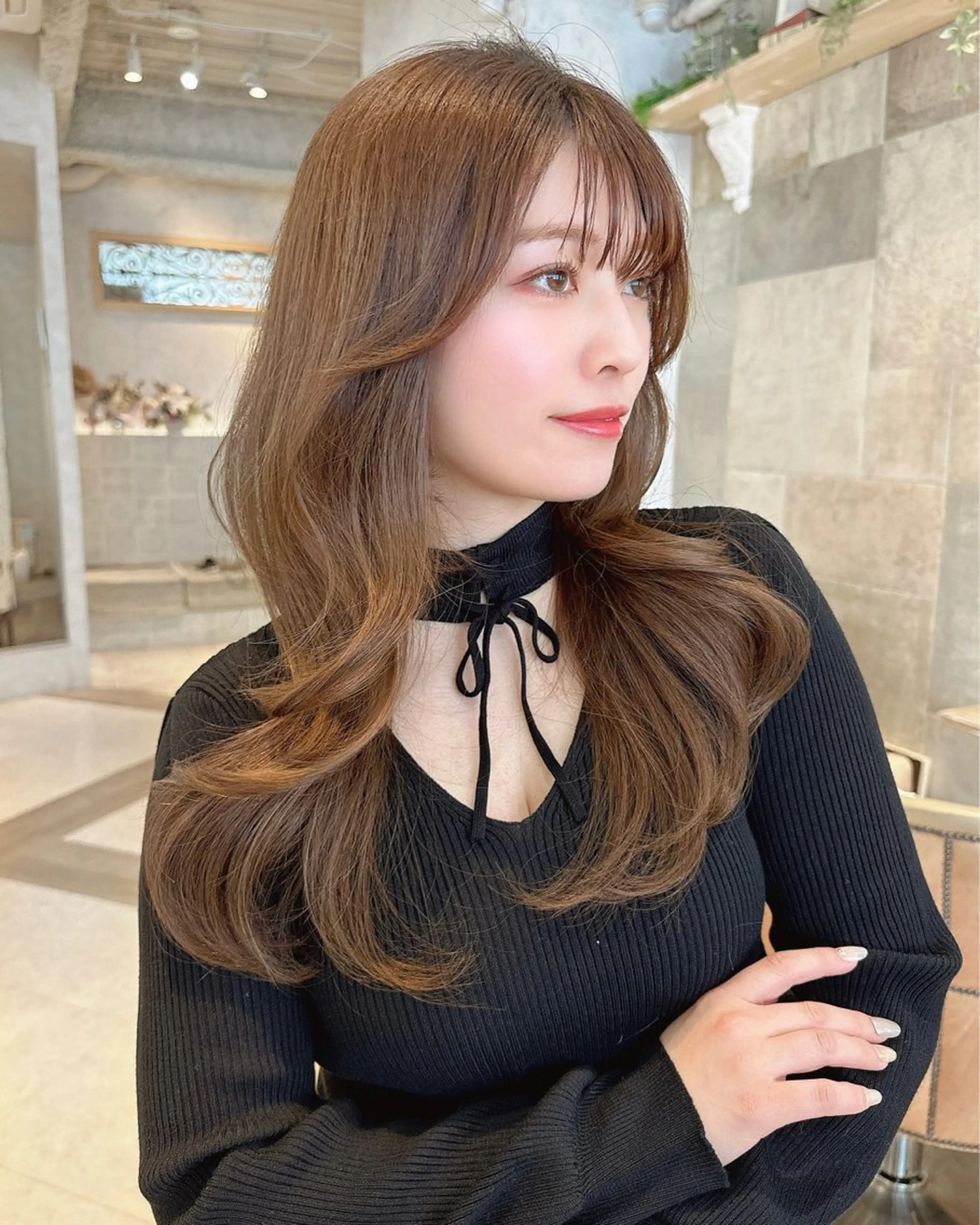 ロング Kanami/韓国風 /艶カラーのヘアスタイル