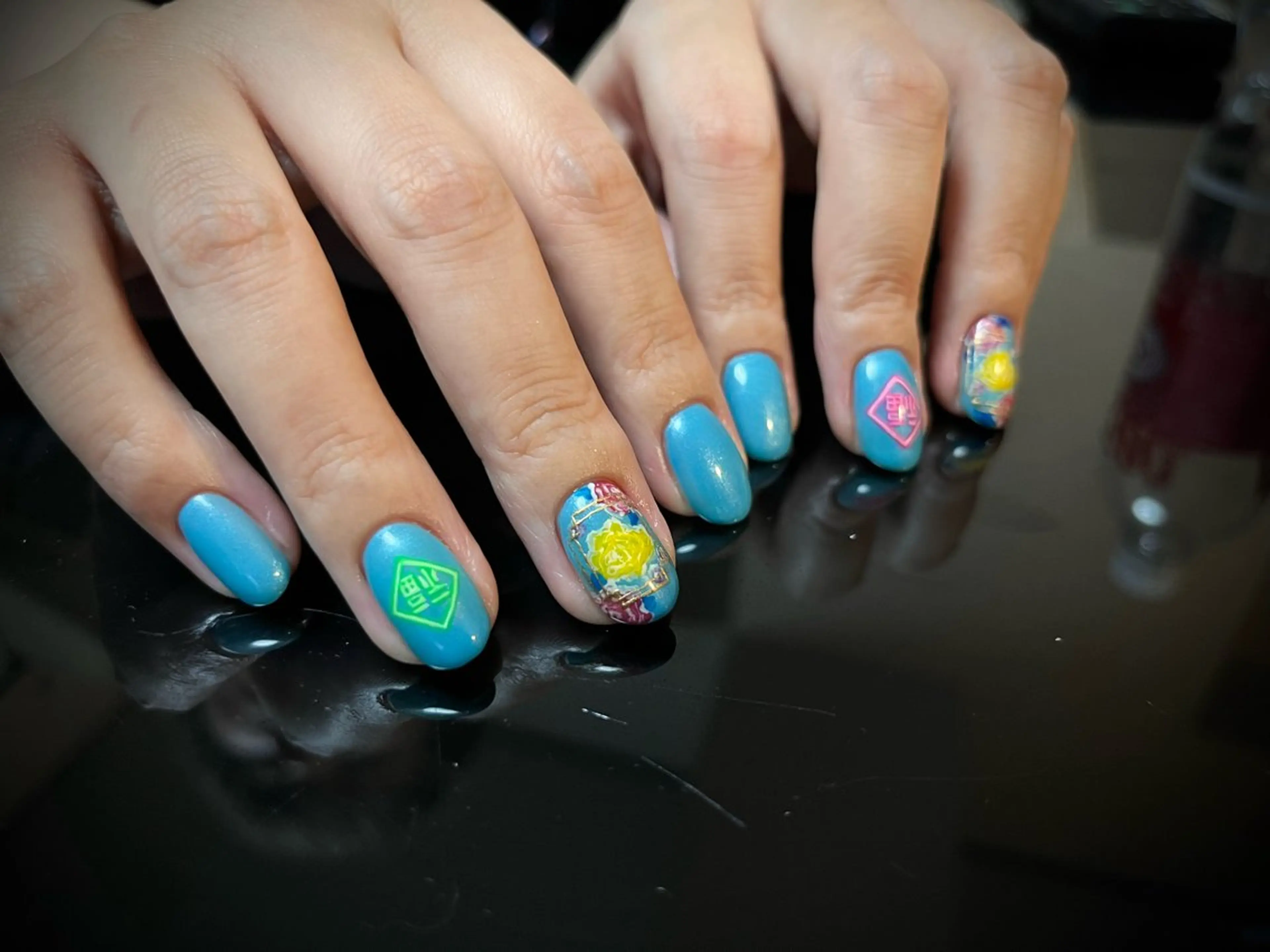 ネイル アートネイル フラワーネイル ジェルネイル パラジェル ハンドネイル himitsu kichiのネイルデザイン