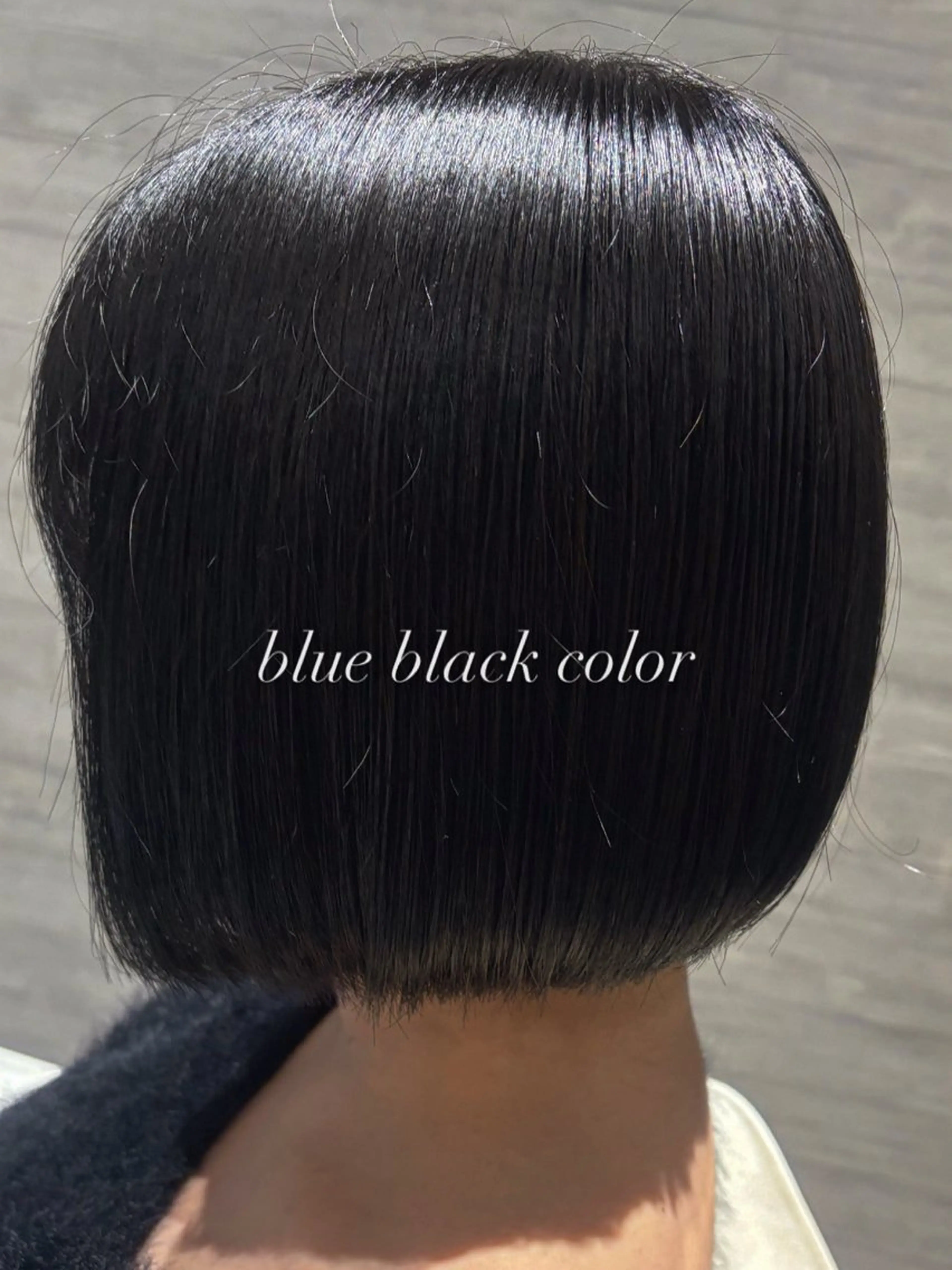 ショート カラー 黒髪 ブルーカラー ブルーブラック 学生 カット ヘアカラー トリートメント 🦋ハイトーン特化 🦋‪Nozomiのヘアスタイル