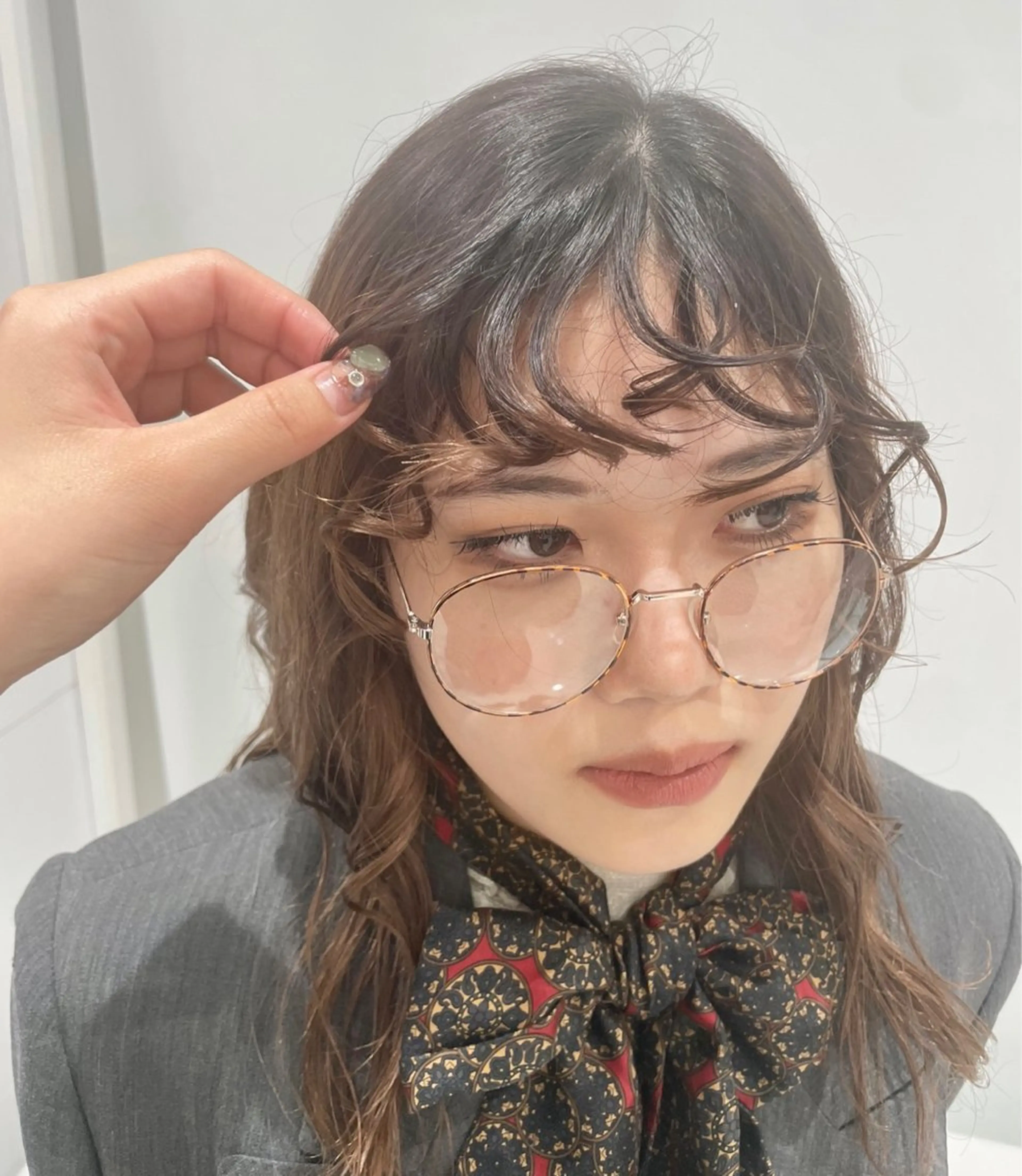セミロング ヘアアレンジ セミロングパーマ 顔周りカット .⋆⟡💖 Marin💖⟡⋆.のヘアスタイル