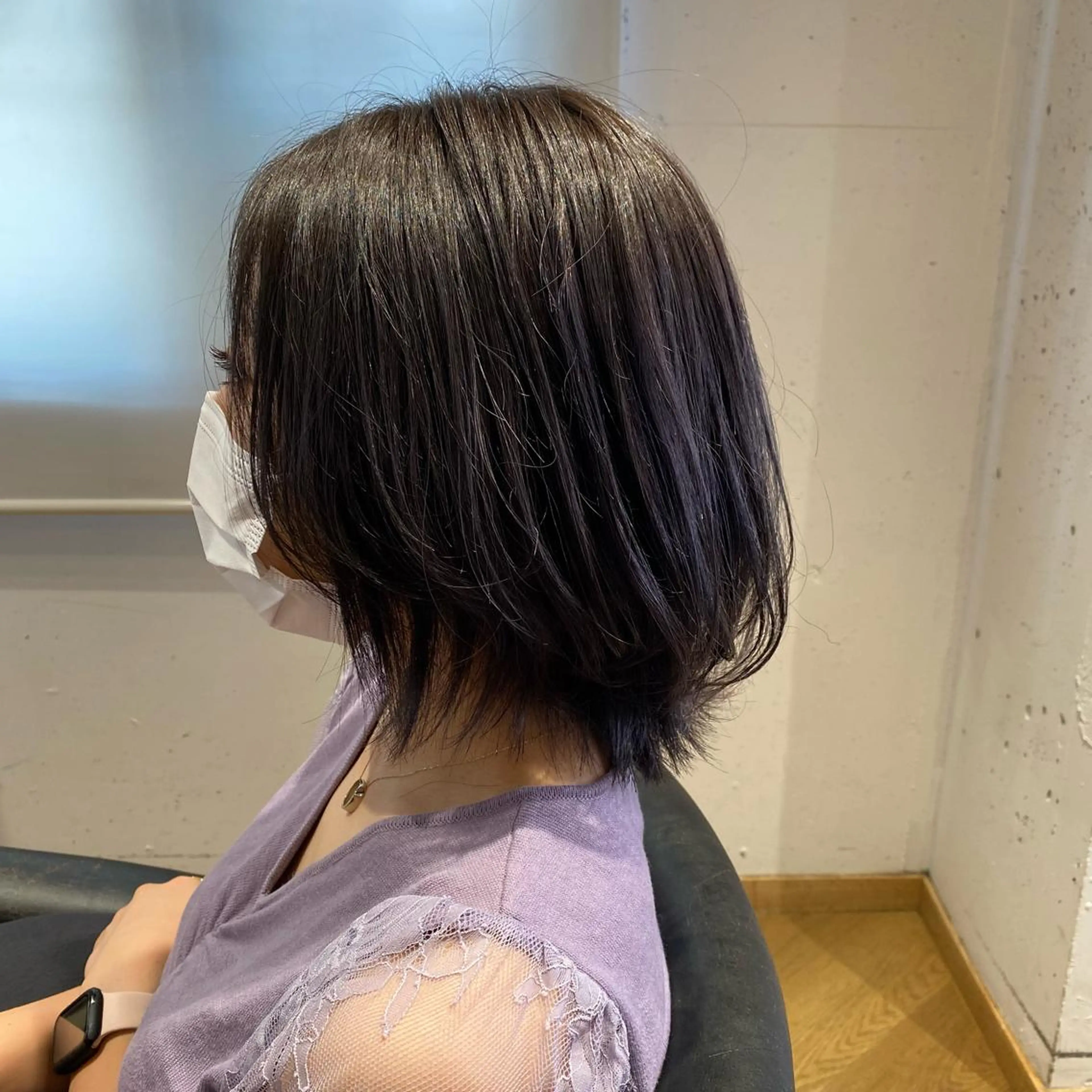 ミディアム カラー アッシュ アッシュグレー アッシュグレージュ 透明感カラー グレージュ 丸田 幹太のヘアスタイル