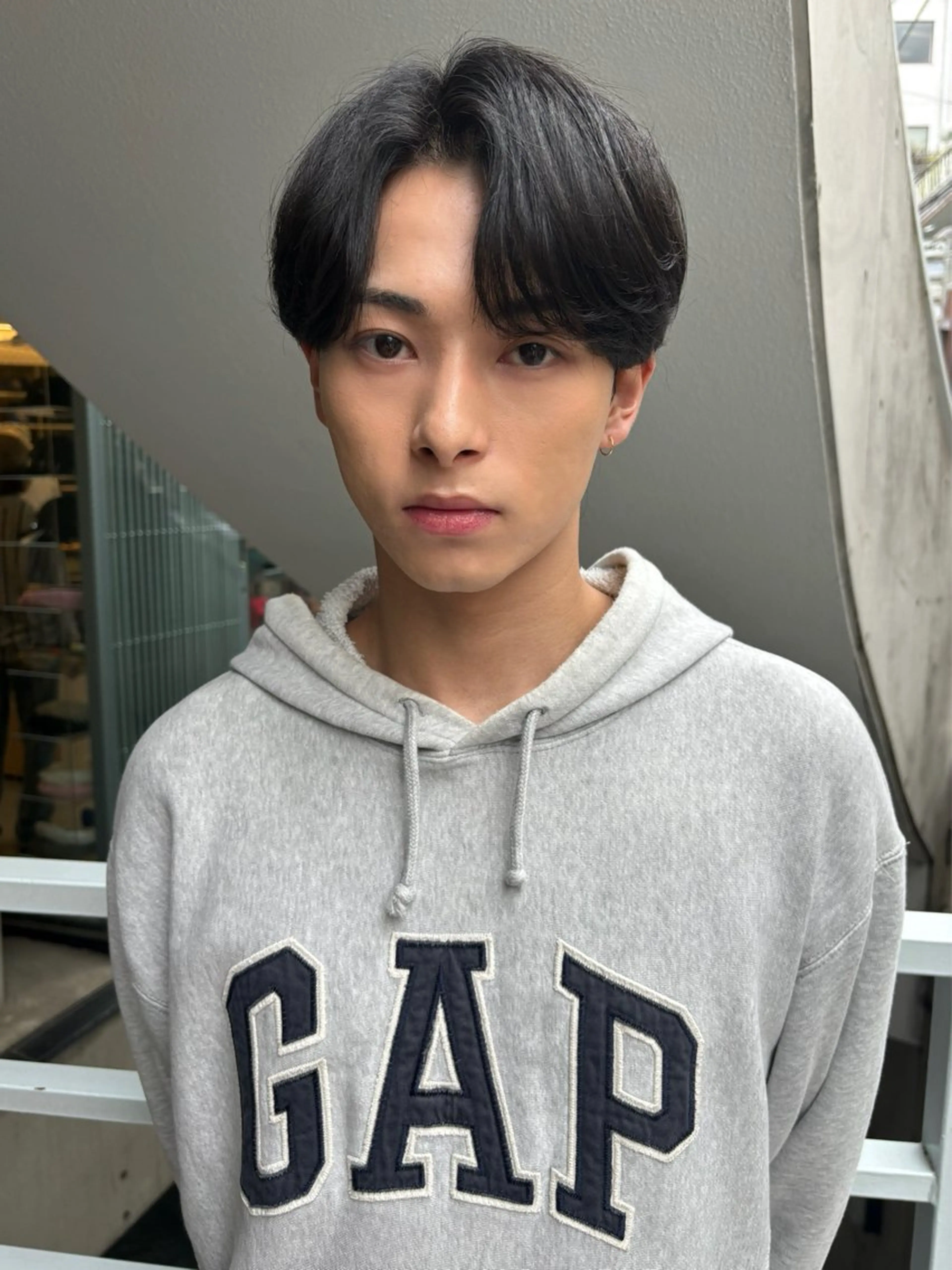 ショート ヘアアレンジ メンズ センターパート メンズ韓国風 韓国風ヘア 韓国ヘア💇🏼 kanonのヘアスタイル