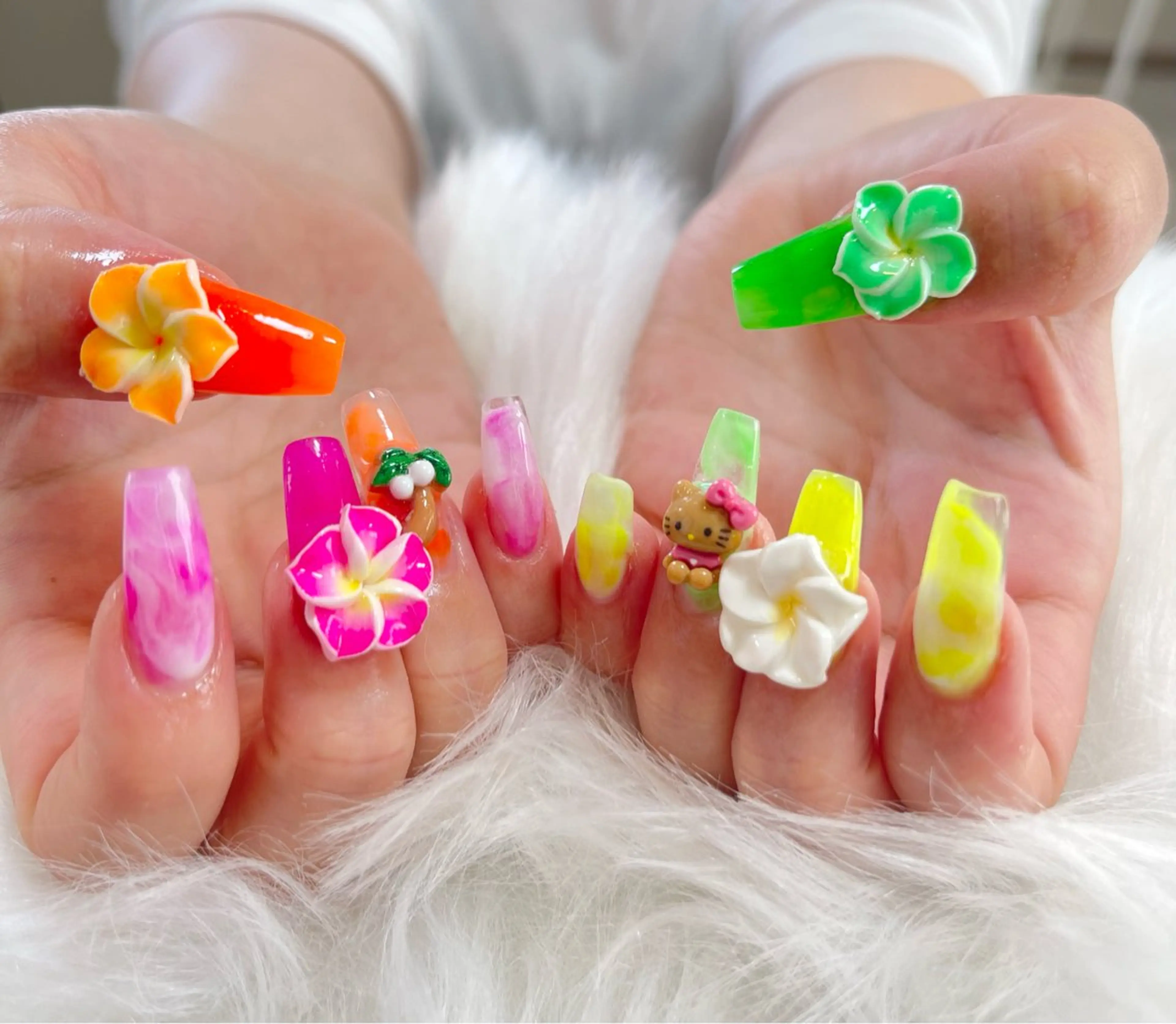 ネイル 大理石ネイル(マーブル) スカルプネイル 夏ネイル おうちサロン by maururuのネイルデザイン