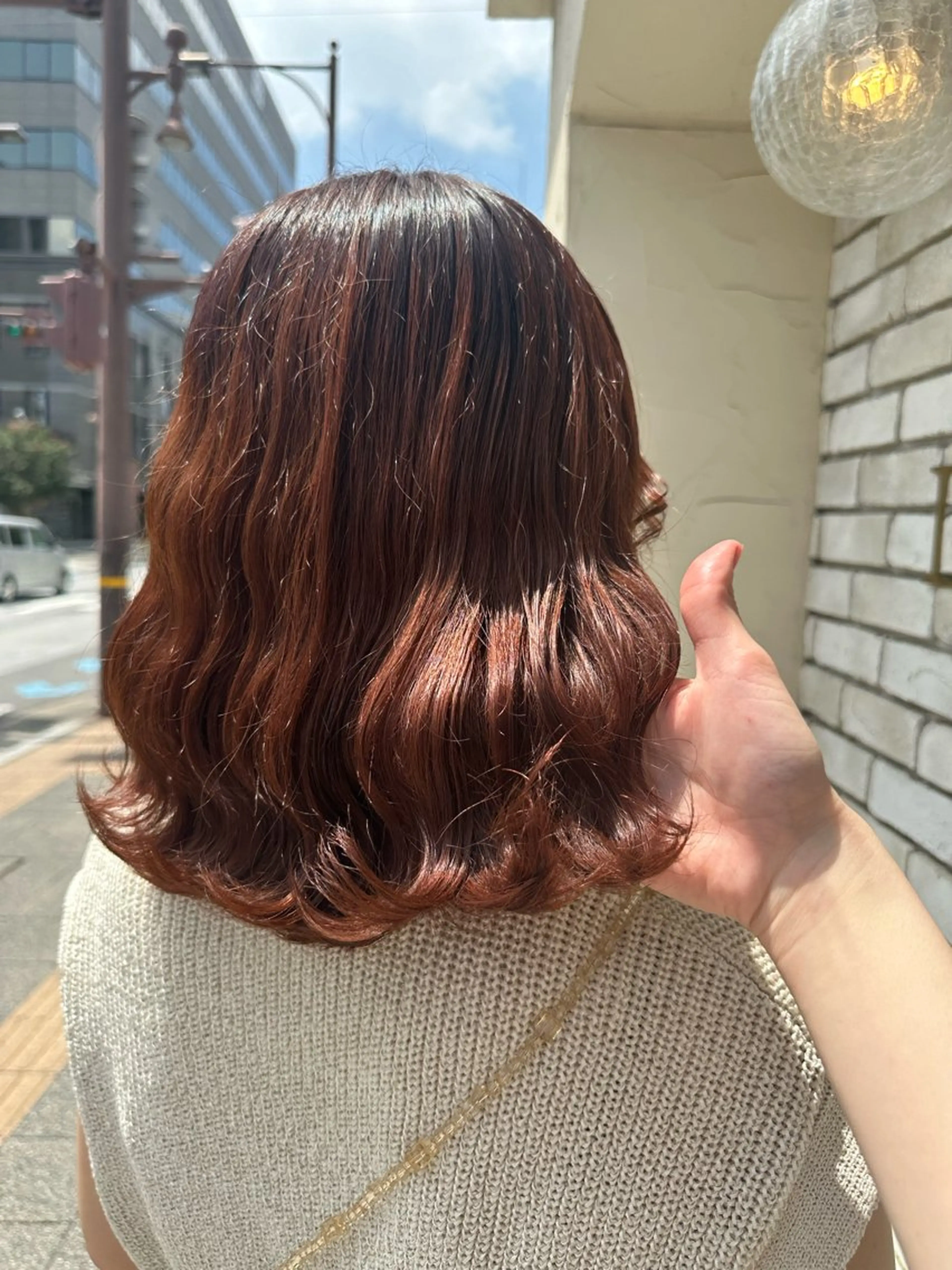 ミディアム 🍒しの🍒 カット/艶カラーのヘアスタイル