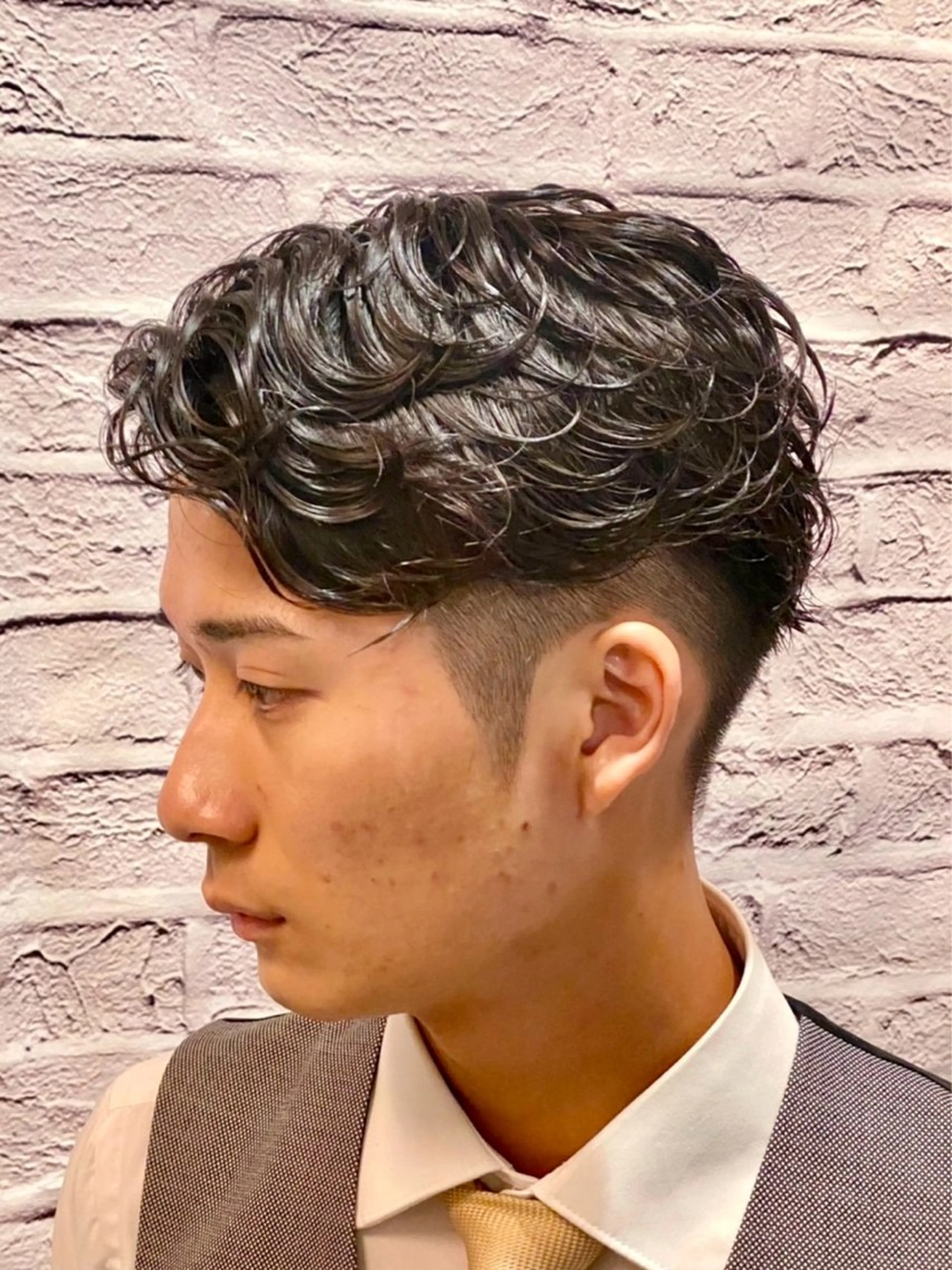 ショート パーマ ヘアアレンジ メンズ キッズ メンズカット/パーマ 山崎航平💈のヘアスタイル