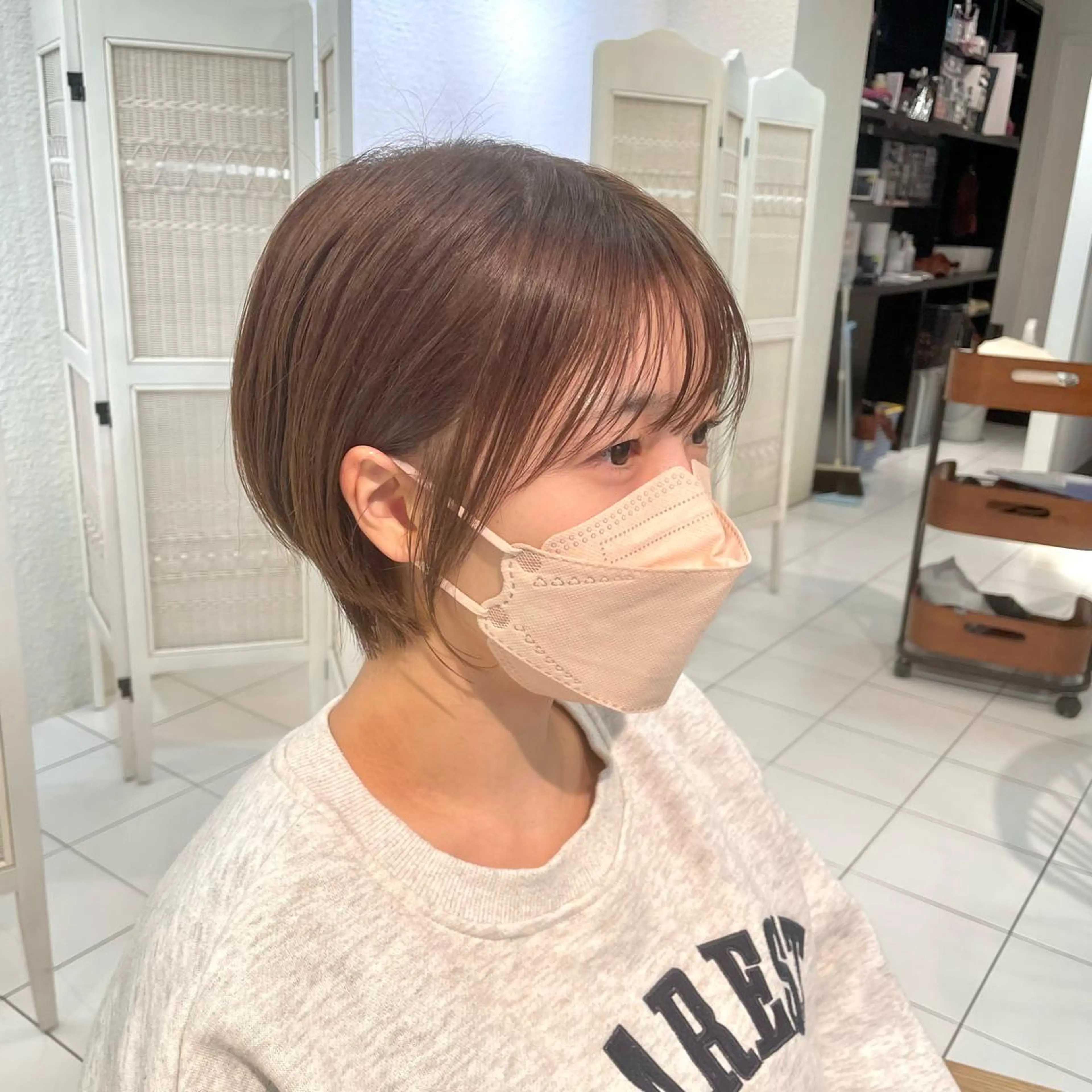 ショート カラー アッシュ アッシュブラウン ブラウンカラー ショートヘア 透明感カラー/ 寺田千雅子のヘアスタイル