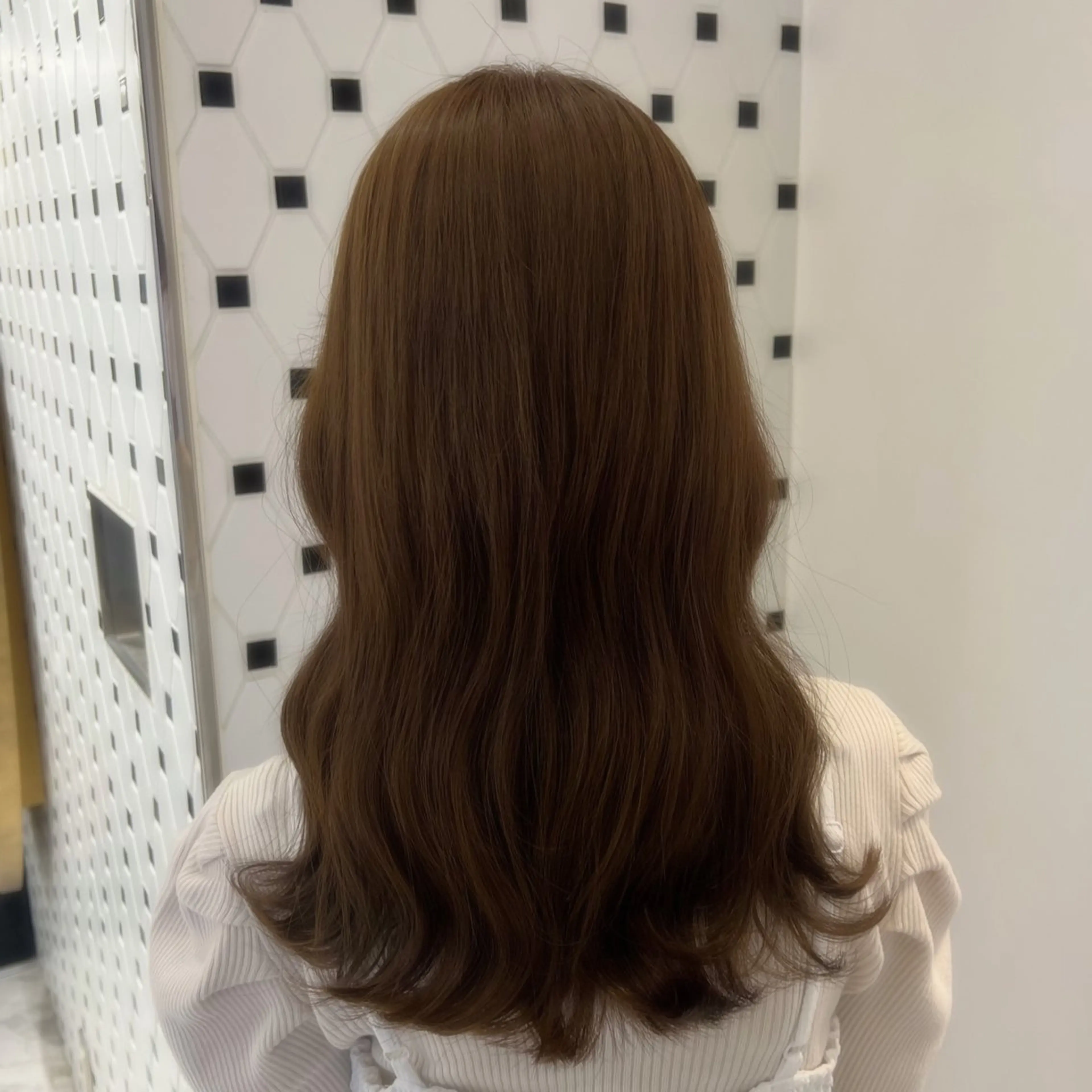 セミロング カラー ヘアアレンジ ヘアカラー トリートメント 顔周り/透明感/銀座 🩵りのせのヘアスタイル