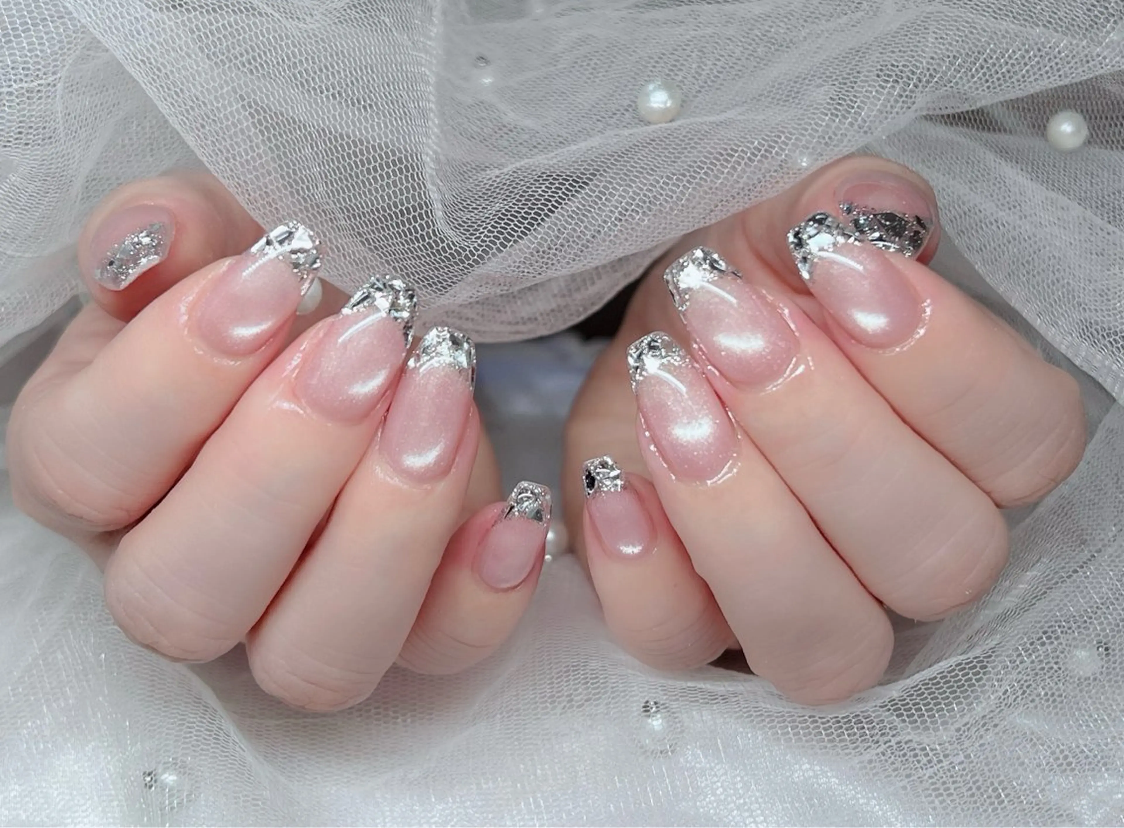 ネイル 🎀PG🩵 ネイルサロンのネイルデザイン