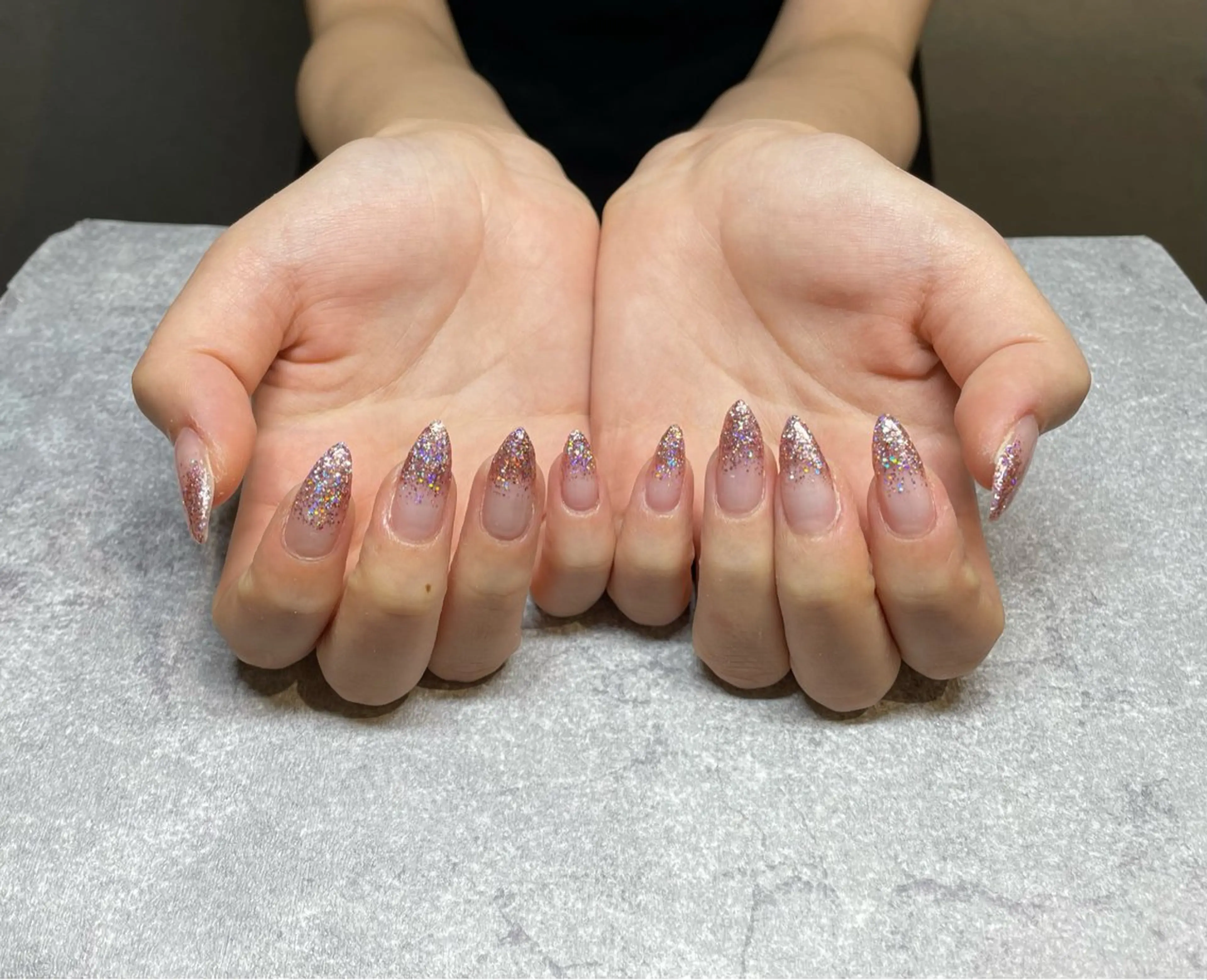 (オフなし) ジュニア価格★HAND★カラーorラメグラデーションの写真