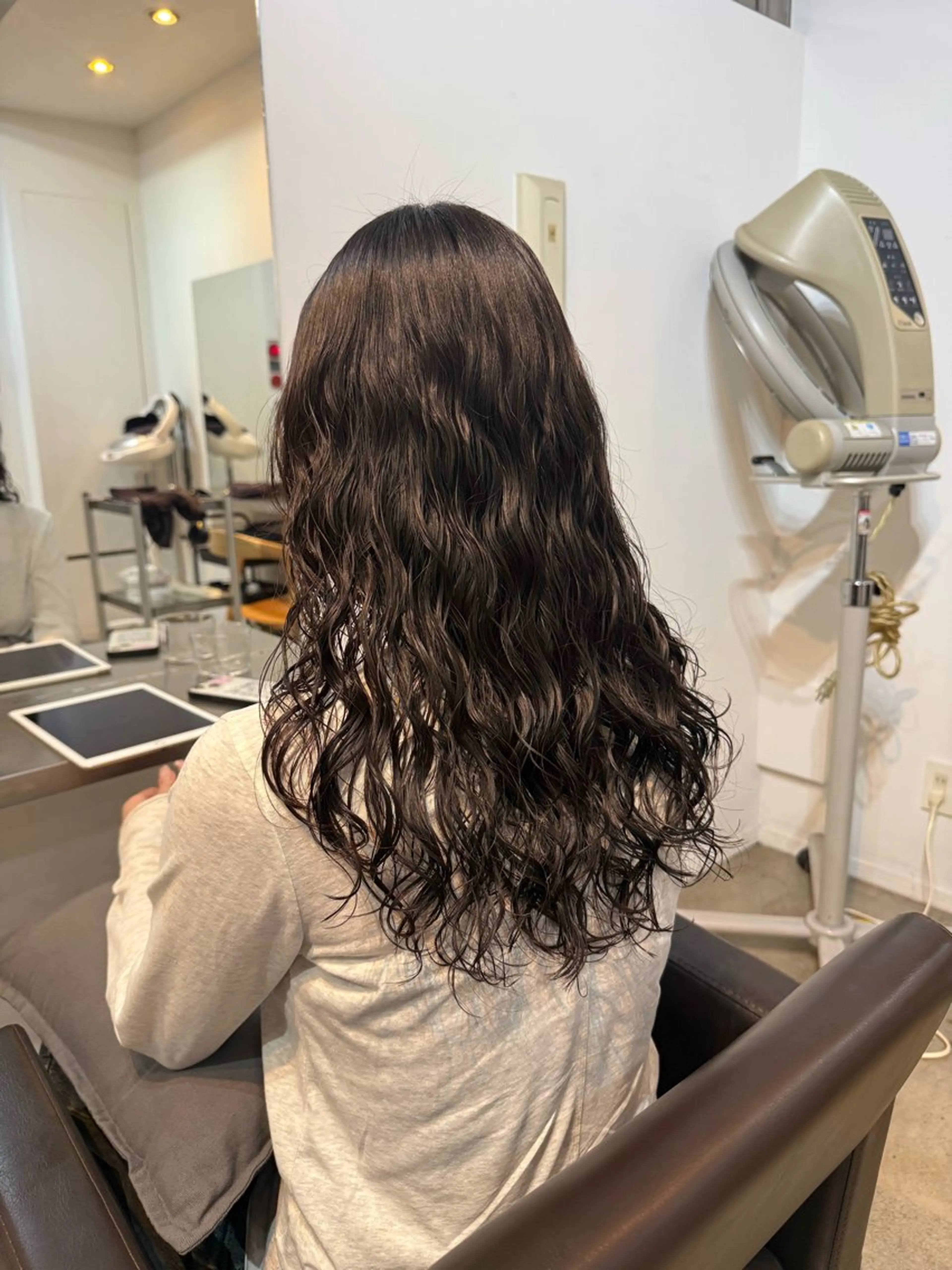 セミロング カット パーマ トリートメント 🌿朝5分でお洒落 パーマスタイル🌿のヘアスタイル