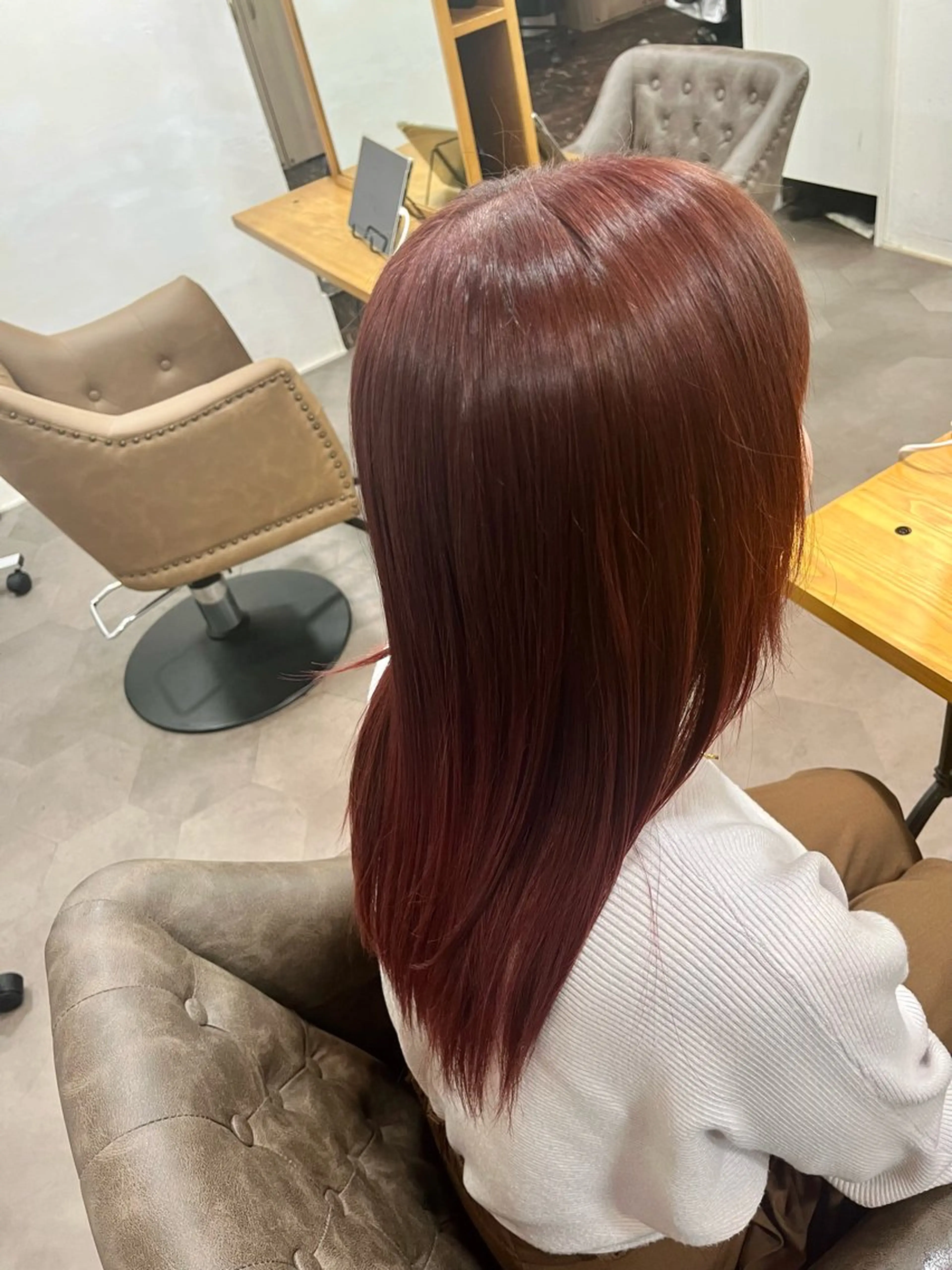 ロング ヘアカラー 縮毛矯正⚡️カラー いいじまのヘアスタイル