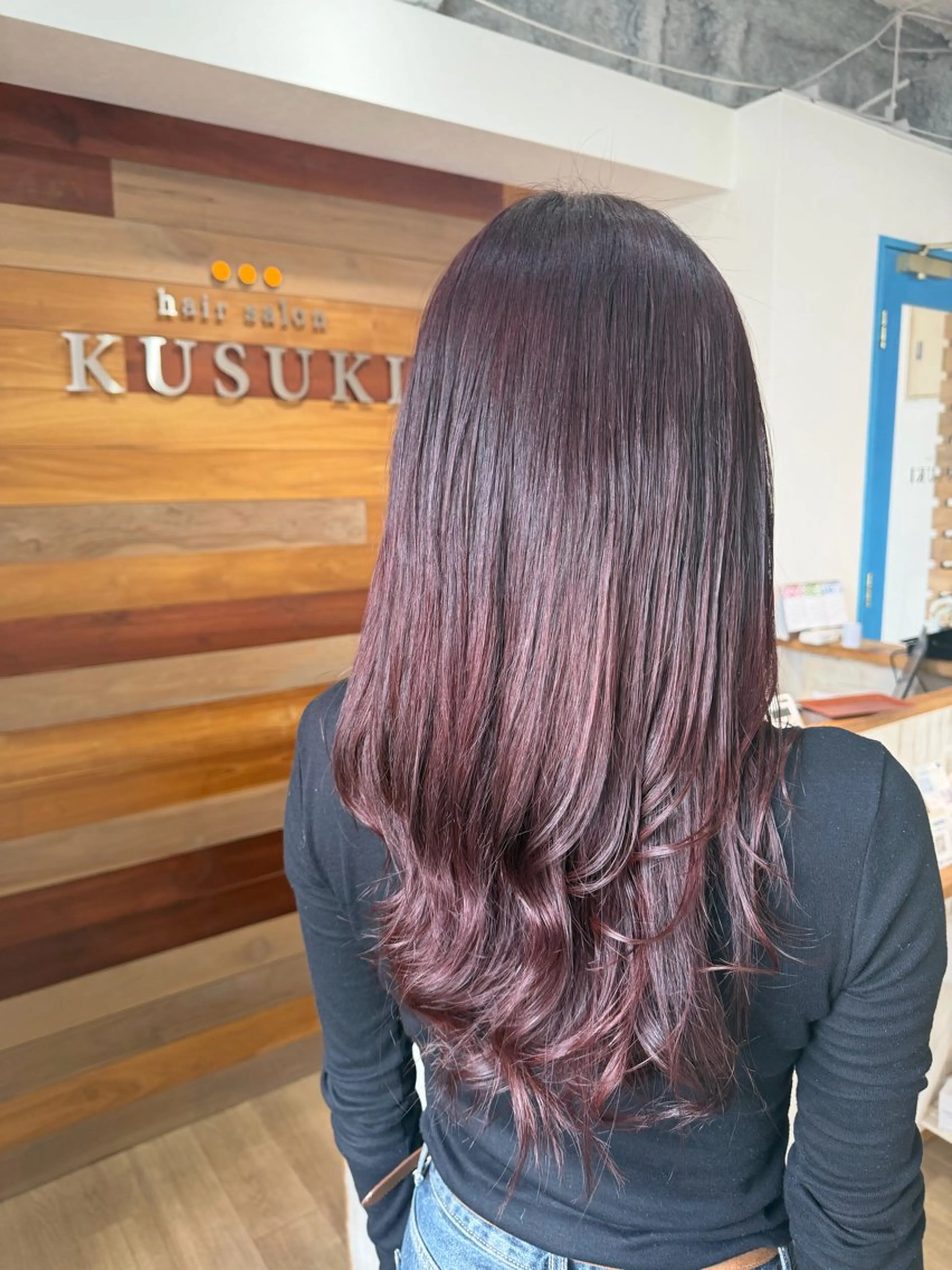 ロング カラー ヘアカラー トリートメント れな/ 艶カラー&髪質改善のヘアスタイル