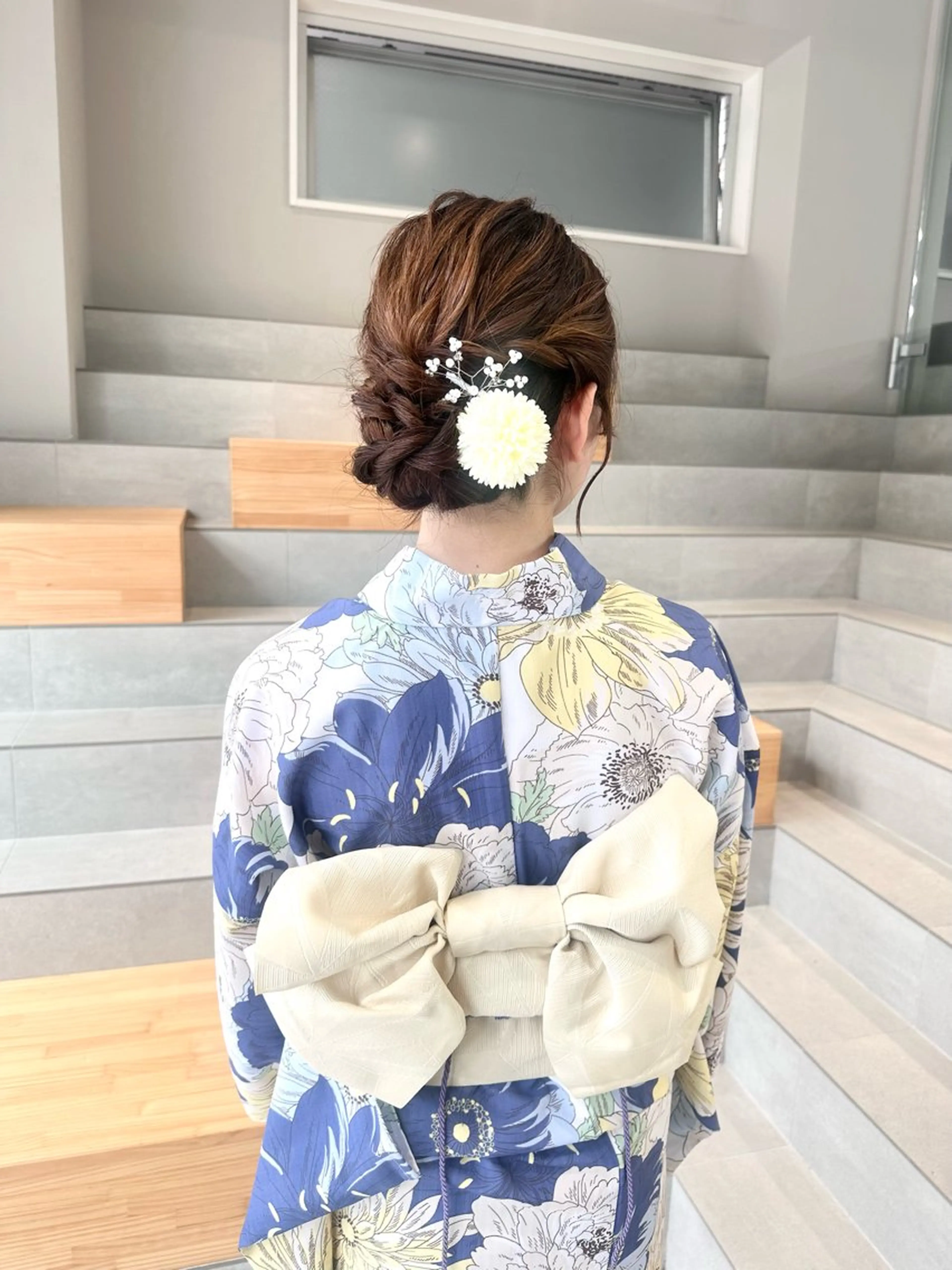 ロング ヘアアレンジ 浴衣 染谷 遥花のヘアスタイル