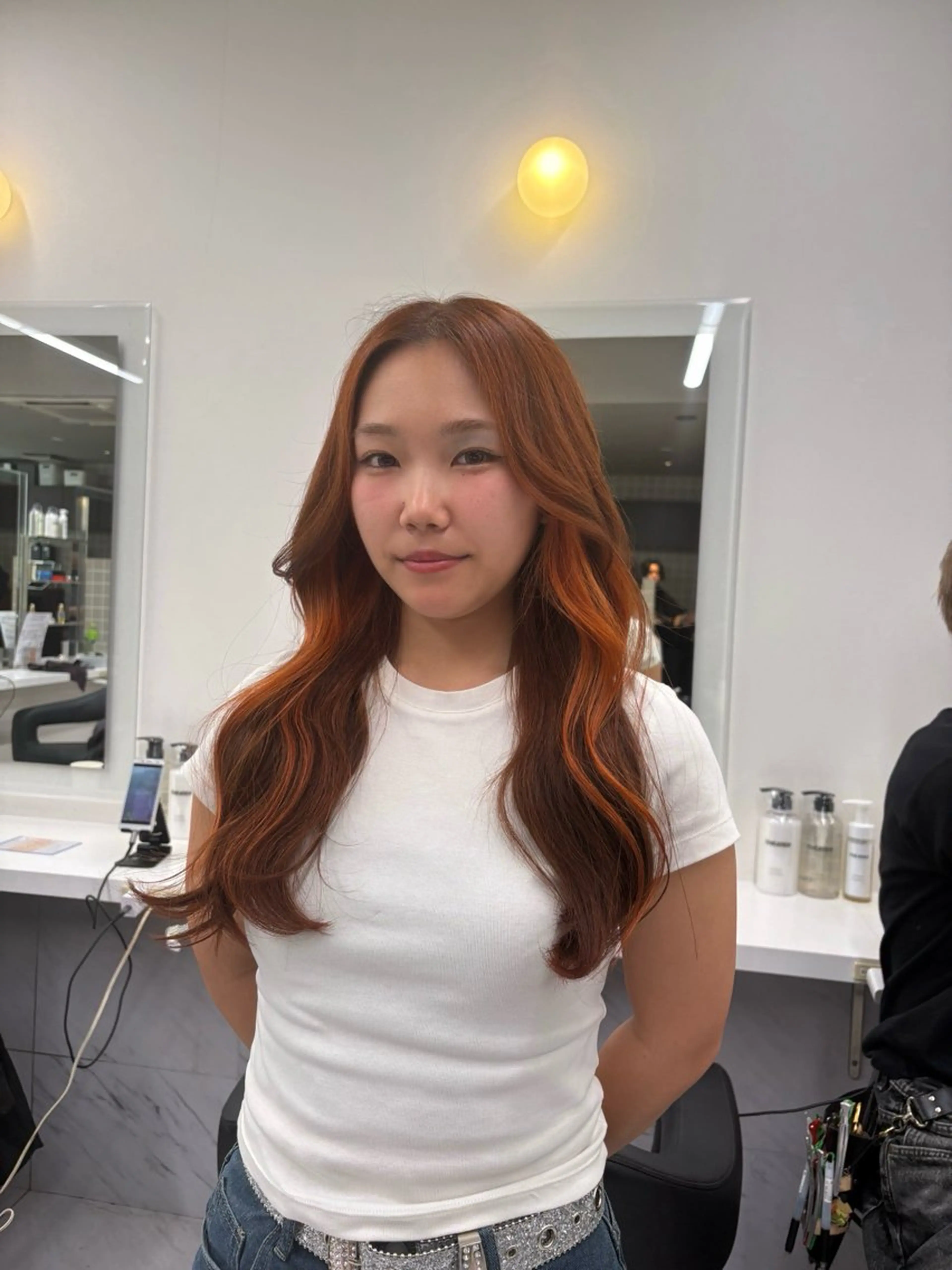 カラー ヘアカラー トリートメント 透明感ベージュ🤎 ナチュラルレイヤーのヘアスタイル