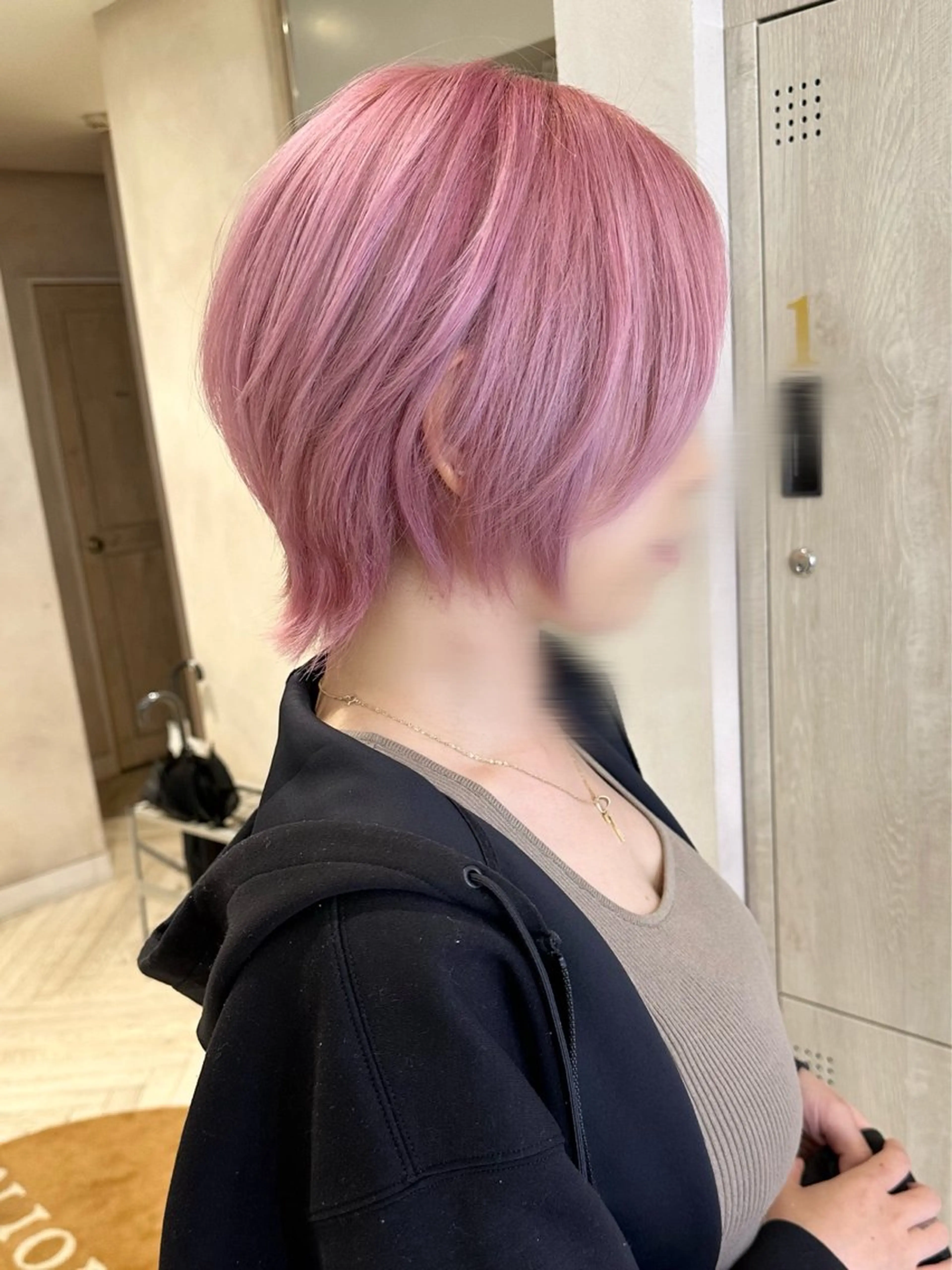 ショート カラー ブリーチ 透明感カラー ブリーチなしカラー ピンクカラー 縮毛矯正 ヘアカラー 艶髪／ブリーチ🌟 銀座/HARUKAのヘアスタイル